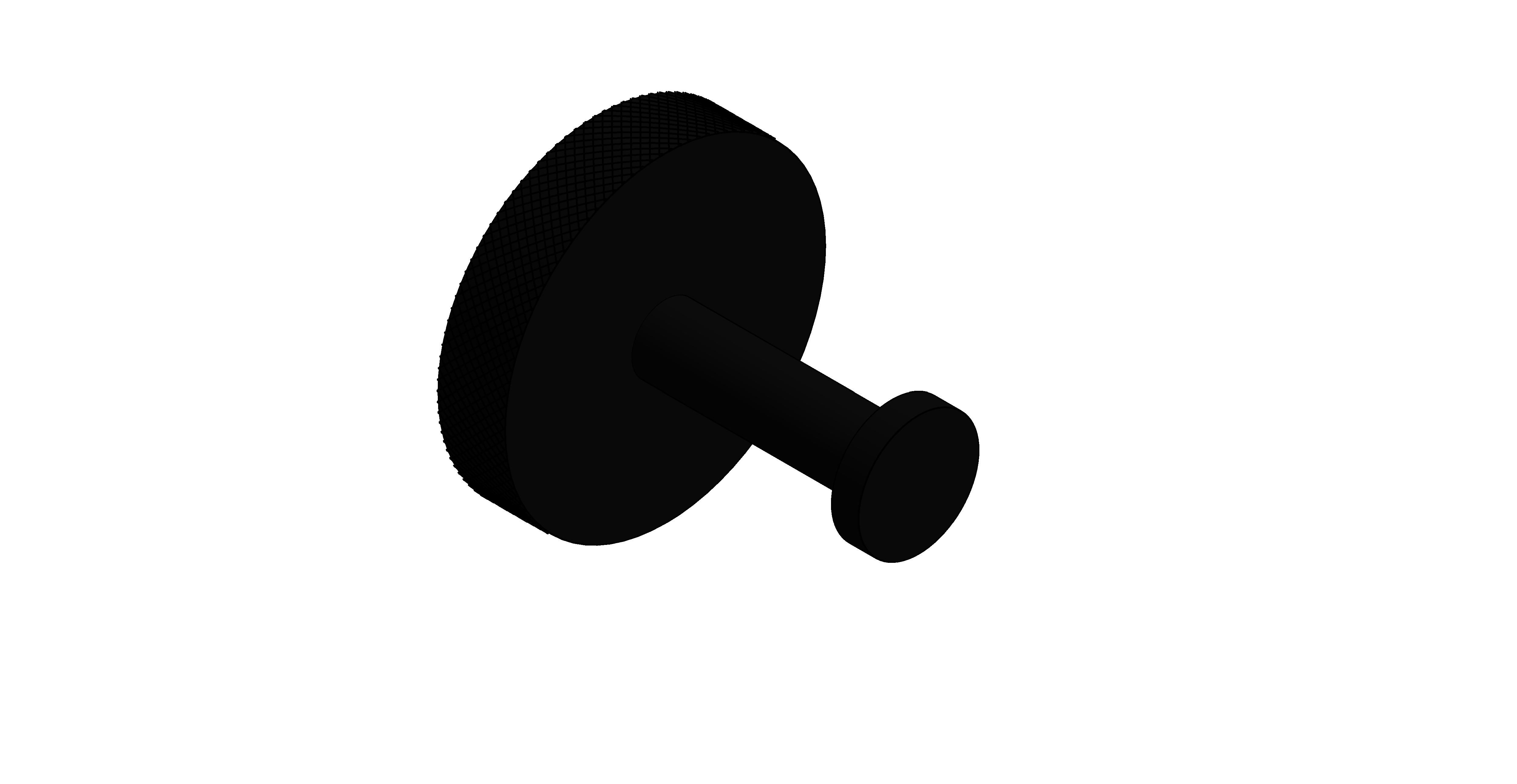Product: KNURLED ACCENTS Robe Hook, finished in a brushed black with knurled accents (IND-SPA186-BLKK)