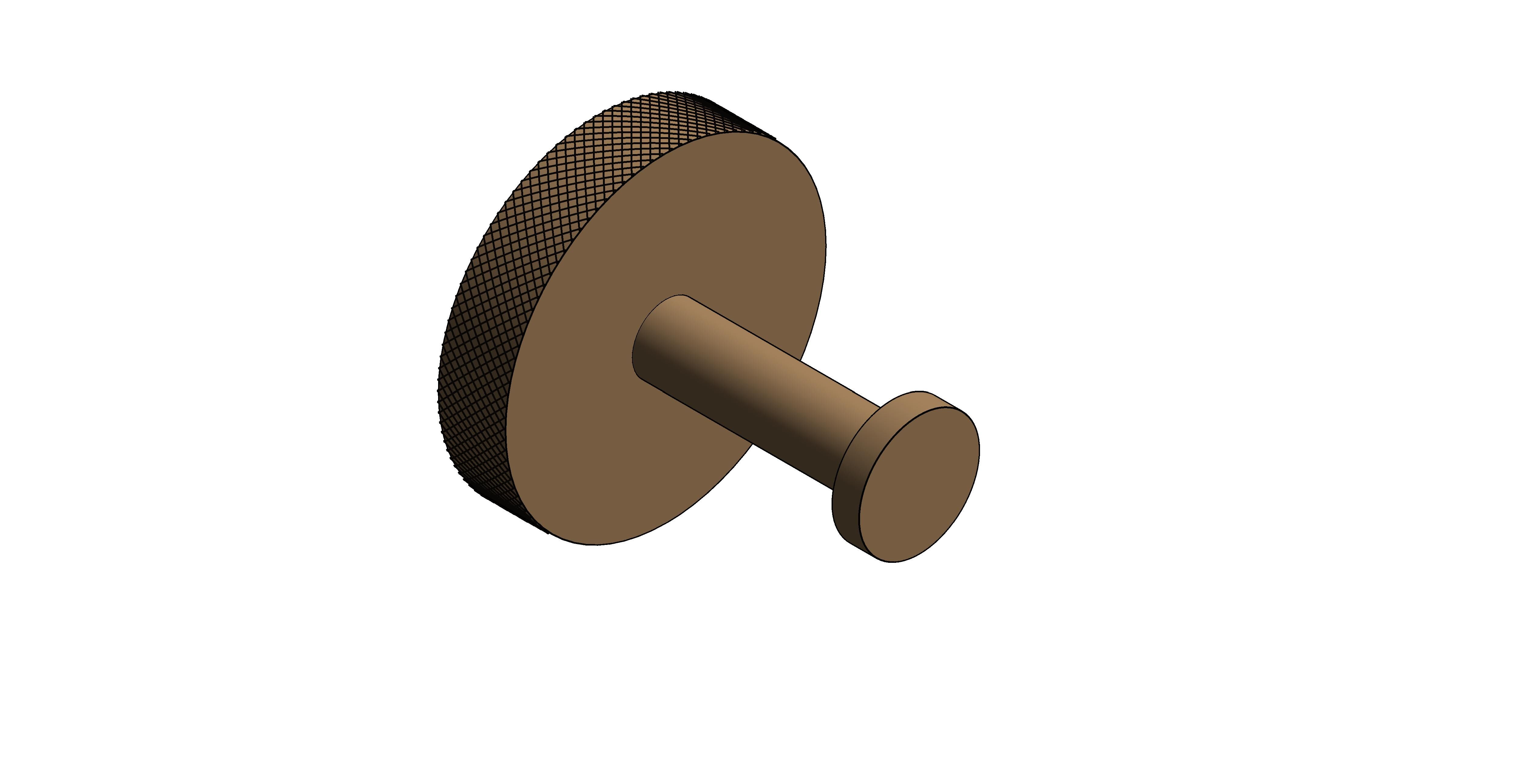 Product: KNURLED ACCENTS Robe Hook, finished in a brushed bronze with knurled accents (IND-SPA186-BRZK)