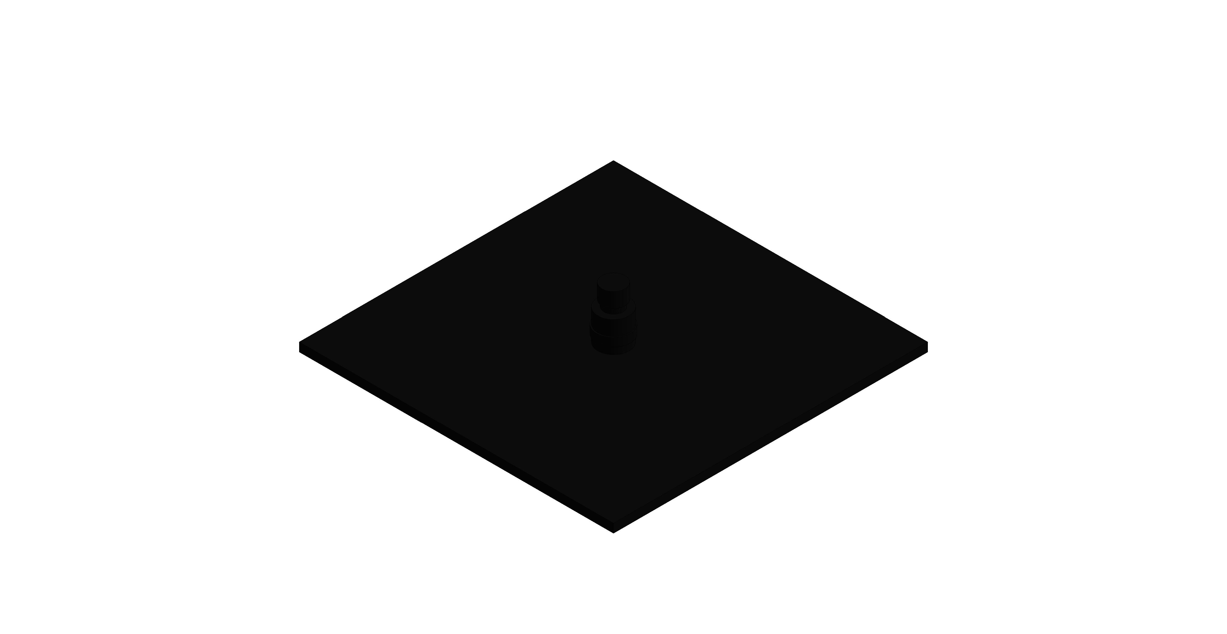 Product: SHOWERING SOLUTIONS Square Slimline Shower Head, finished in a brushed black 300mm (12") (IND-SQ/30-BLK)
