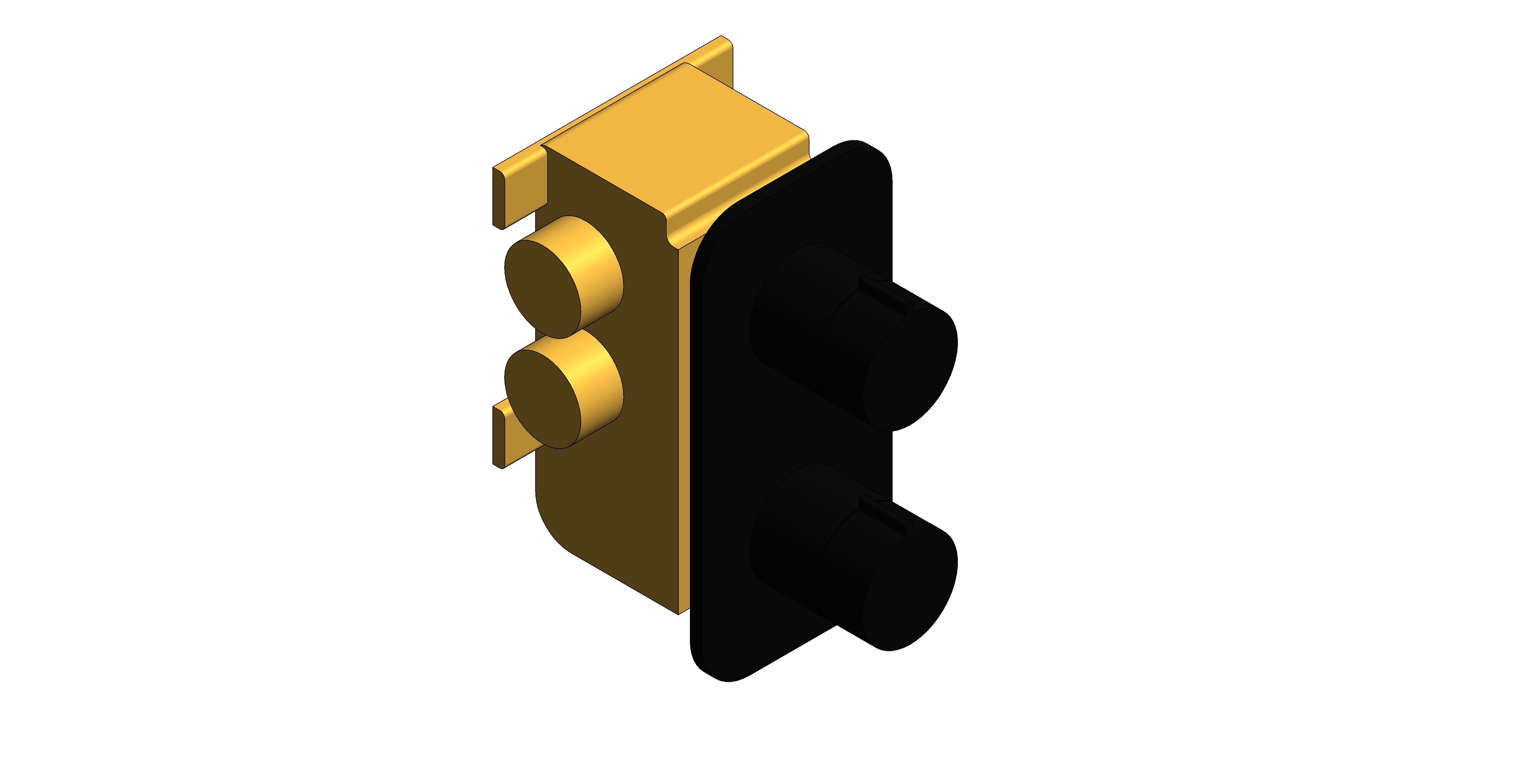 Product: TABLET ALTITUDE 2 Outlet Thermostatic Shower Valve with All-Flow function, finished in a brushed black (IND-T148/2-ALT-BLK)