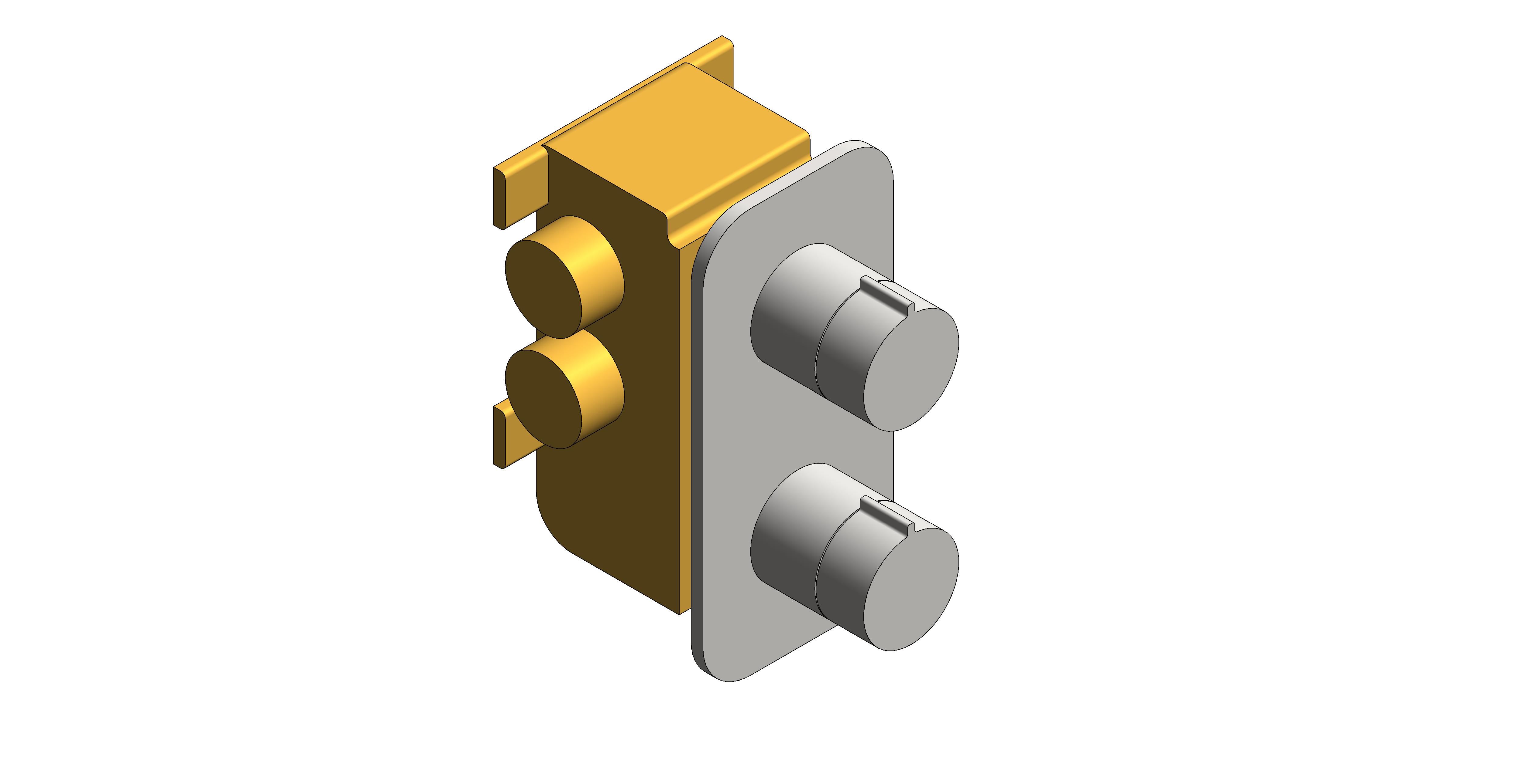 Product: TABLET ALTITUDE 2 Outlet Thermostatic Shower Valve with All-Flow function, finished in a brushed nickel (IND-T148/2-ALT-BRN)