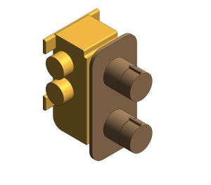 Product: TABLET ALTITUDE 2 Outlet Thermostatic Shower Valve with All-Flow function, finished in brushed bronze (IND-T148/2-ALT-BRZ)