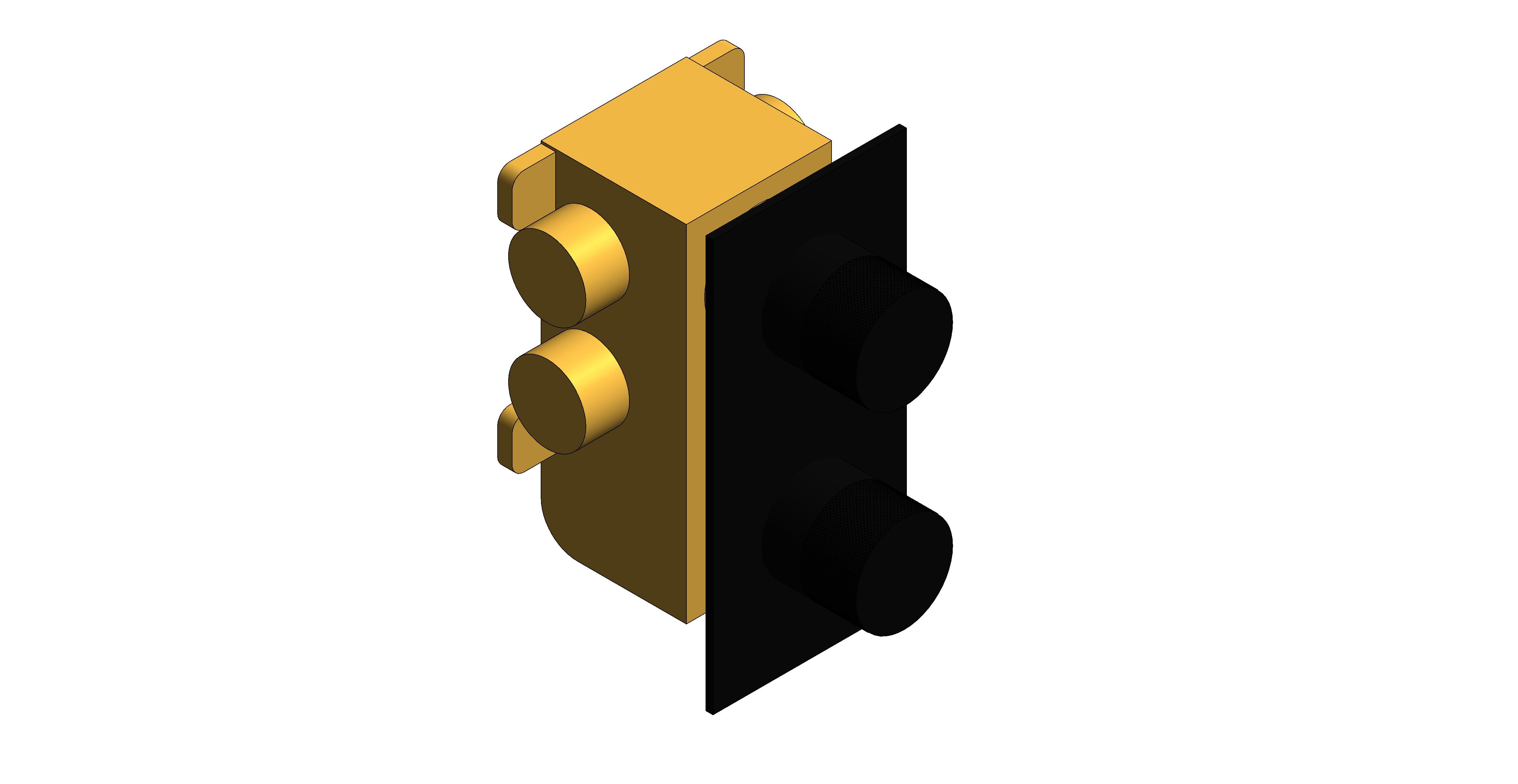 Product: KNURLED ACCENTS 2 Outlet Thermostatic Shower Valve, finished in a brushed black with knurled accents (IND-T148/2-BLKK)