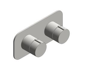 Product: TABLET ALTITUDE 2 Outlet Thermostatic Shower Valve with All-Flow function, finished in a brushed nickel (IND-T148/2-H-ALT-BRN)