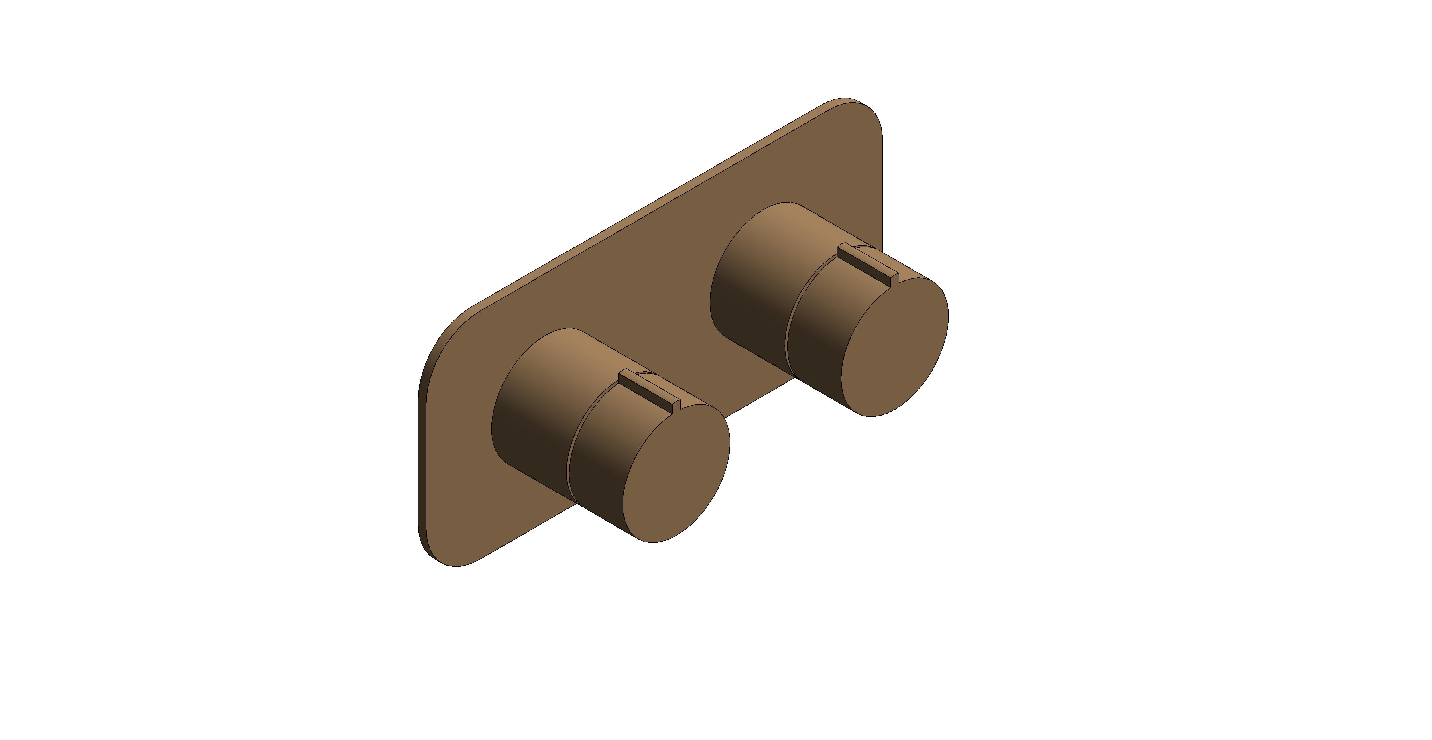 Product: TABLET ALTITUDE 2 Outlet Thermostatic Shower Valve with All-Flow function, finished in brushed bronze (IND-T148/2-H-ALT-BRZ)