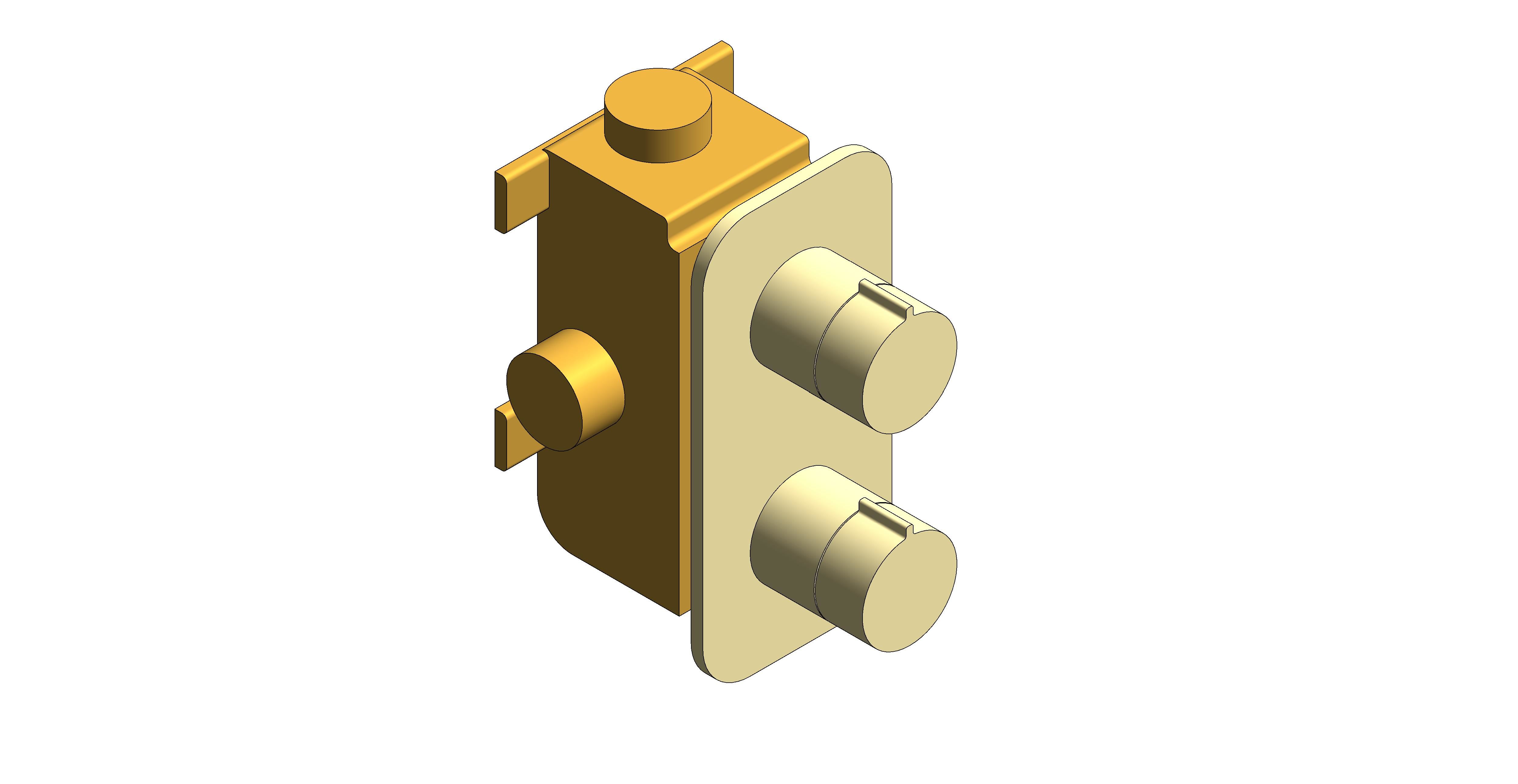 Product: TABLET ALTITUDE 1 Outlet Thermostatic Shower Valve, finished in a brushed gold (IND-T148-ALT-BRG)