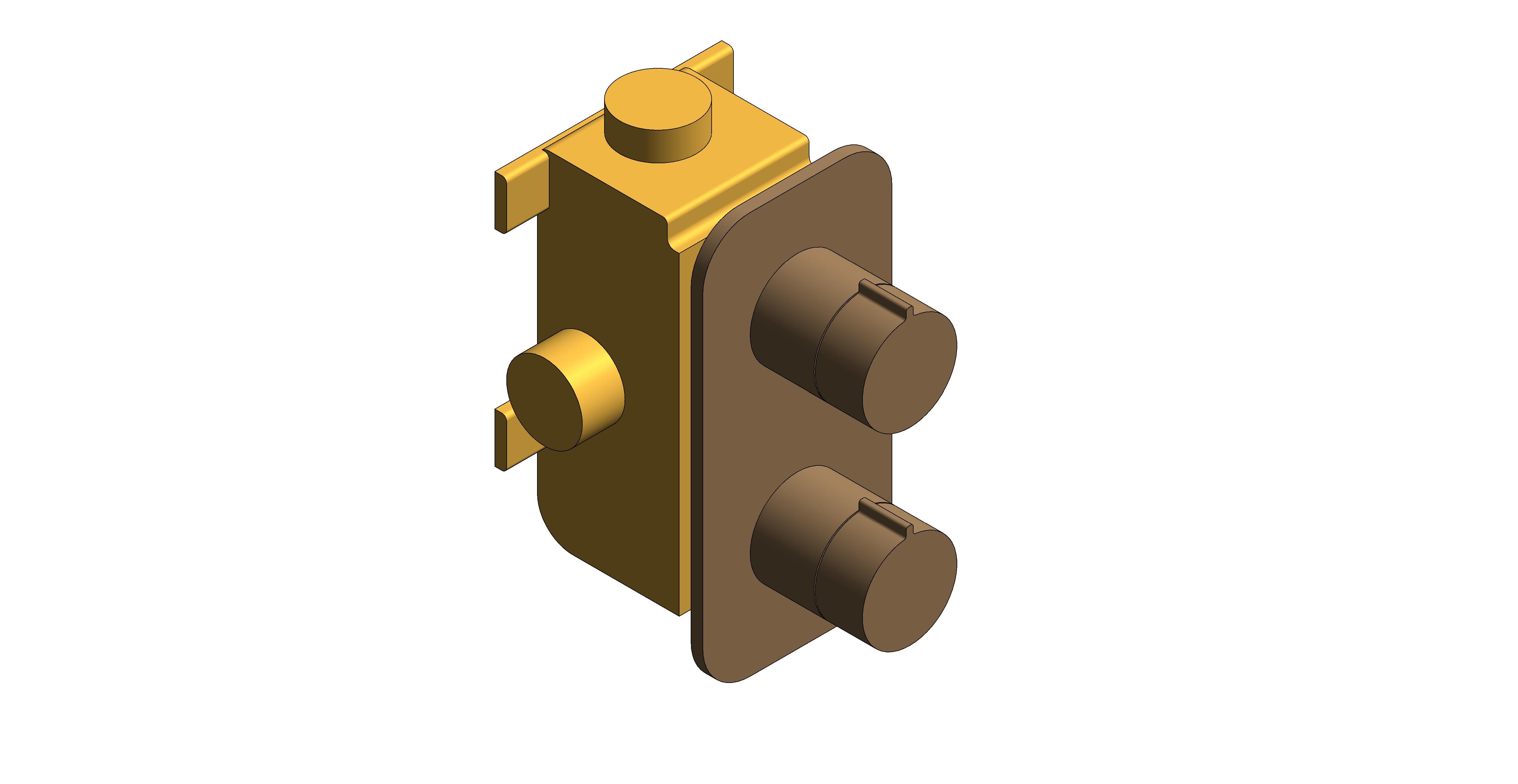 Product: TABLET ALTITUDE 1 Outlet Thermostatic Shower Valve, finished in brushed bronze (IND-T148-ALT-BRZ)
