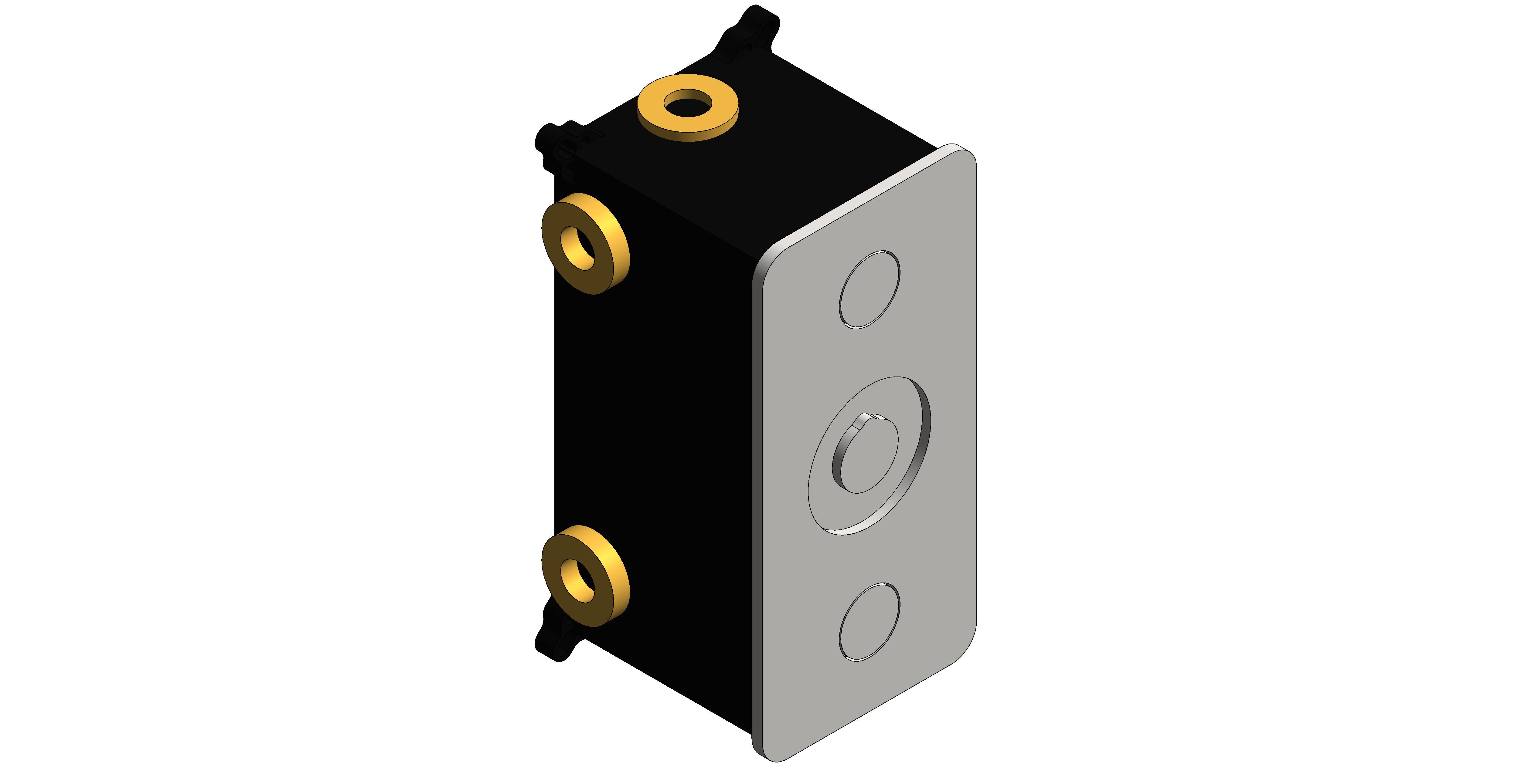 Product: ZONE 2 Outlet concealed thermostatic shower valve, with push button control in brushed nickel (IND-Z128/2-BRN)