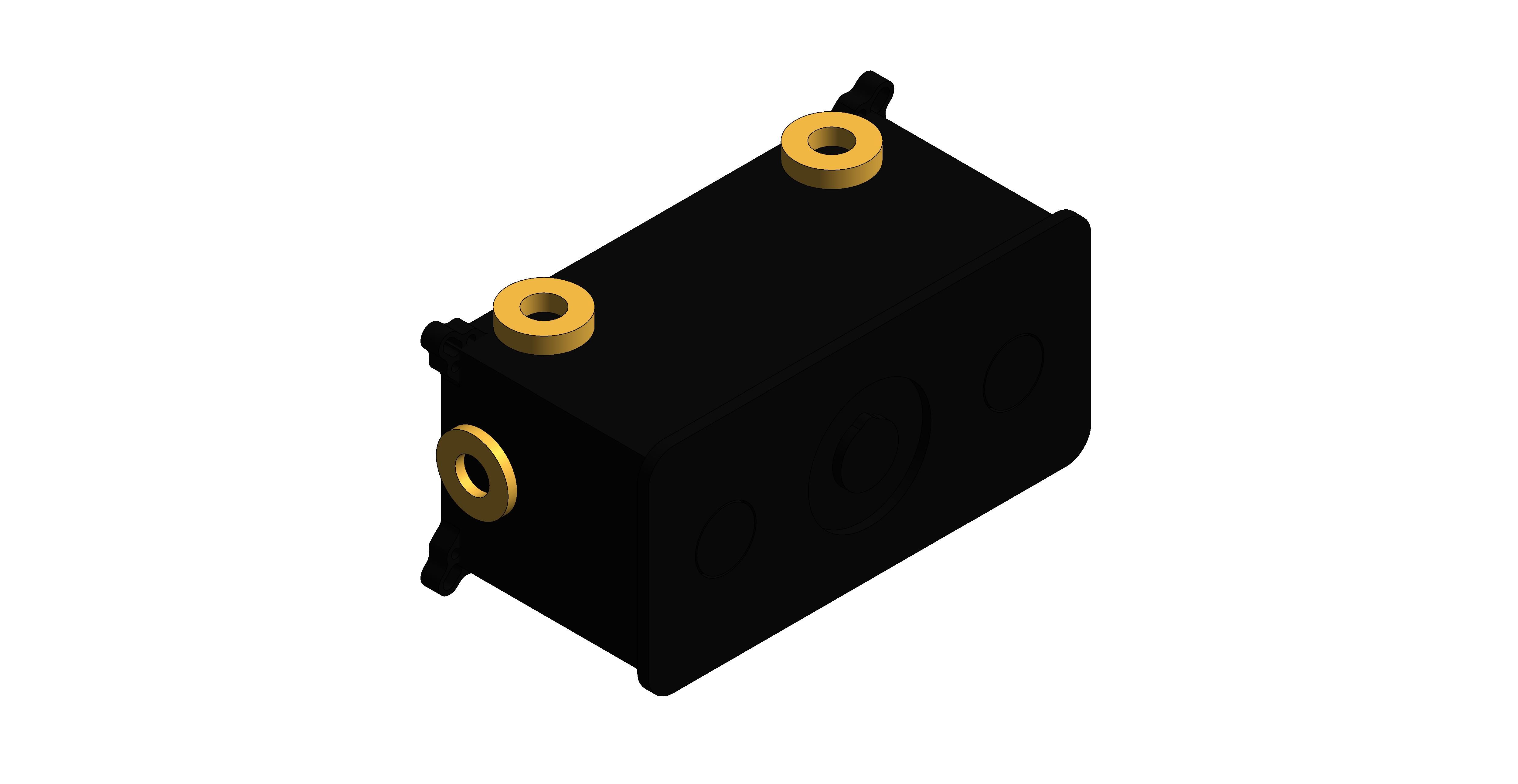 Product: ZONE 2 outlet concealed thermostatic shower valve, with push-button control in brushed black (IND-Z128/2-H-BLK)