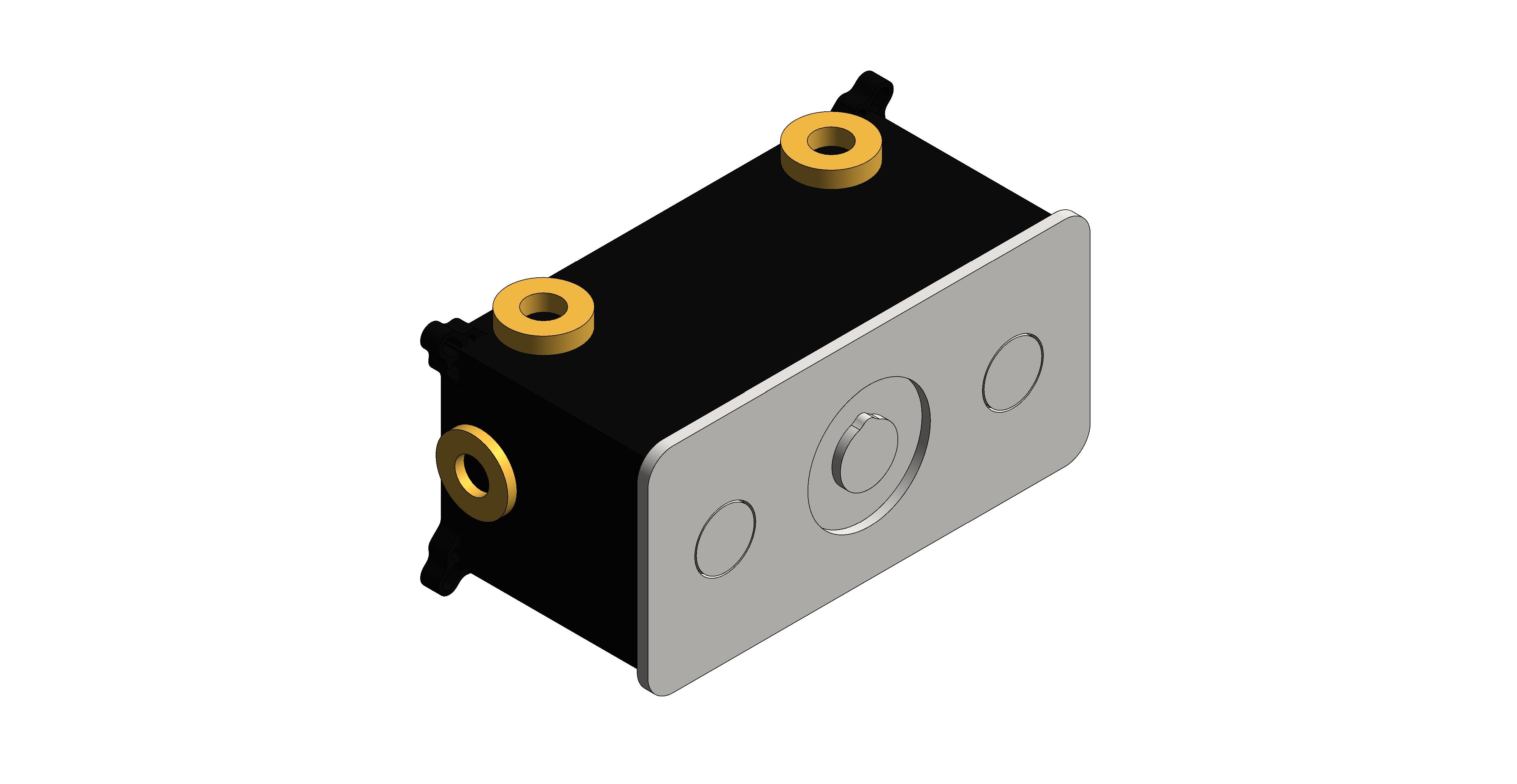Product: ZONE 2 outlet concealed thermostatic shower valve, with push-button control in brushed nickel (IND-Z128/2-H-BRN)