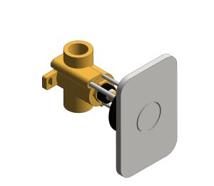 Product: ZONE Zone 1 Button 1 Outlet Vertical Concealed Stop Valve to pair with IND-Z128/2-H-BRN (IND-Z143-BRN)
