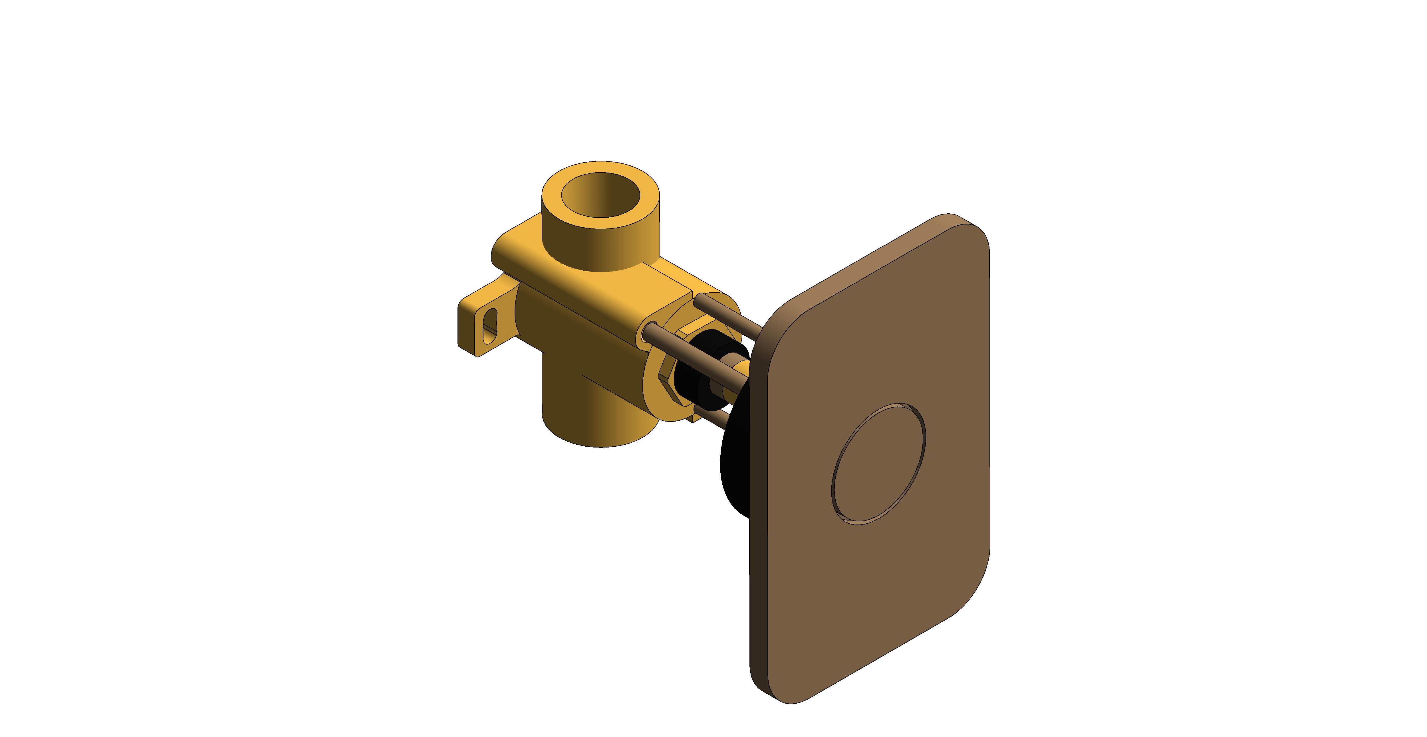 Product: ZONE Zone 1 Button 1 Outlet Vertical Concealed Stop Valve to pair with IND-Z128/2-H-BRZ (IND-Z143-BRZ)