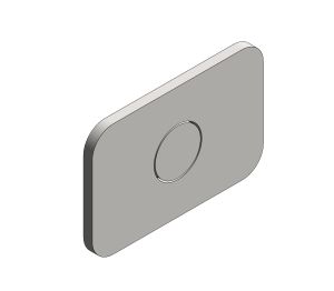 Product: ZONE Zone 1 Button 1 Outlet Horizontal Concealed Stop Valve to pair with IND-Z128/2-H-BRN (IND-Z143-H-BRN)