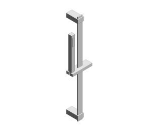Product: INSTINCT Single Function Slide Shower Rail Kit, finished in a high-shine polished chrome (INS-SFSRK-C/P)