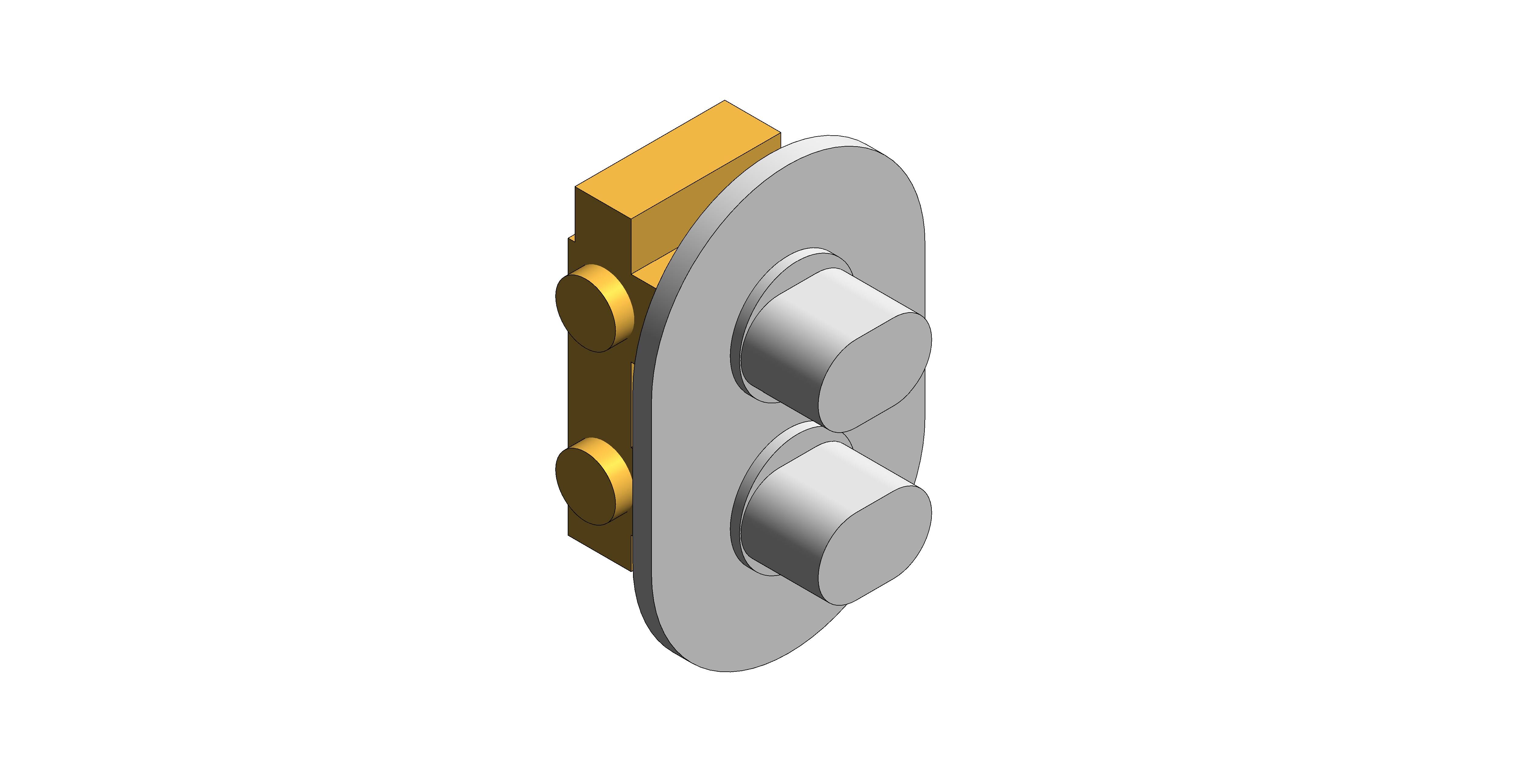 Product: DX LIFE 2 Outlet Thermostatic Shower Valve, finished in a high-shine polished chrome (LIF-148D/2-C/P)