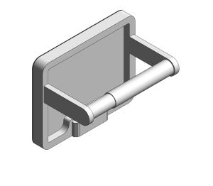 Product: MUSE Toilet Roll Holder in Chrome with Black Glass Insert (MUS-180-BLK-CP)