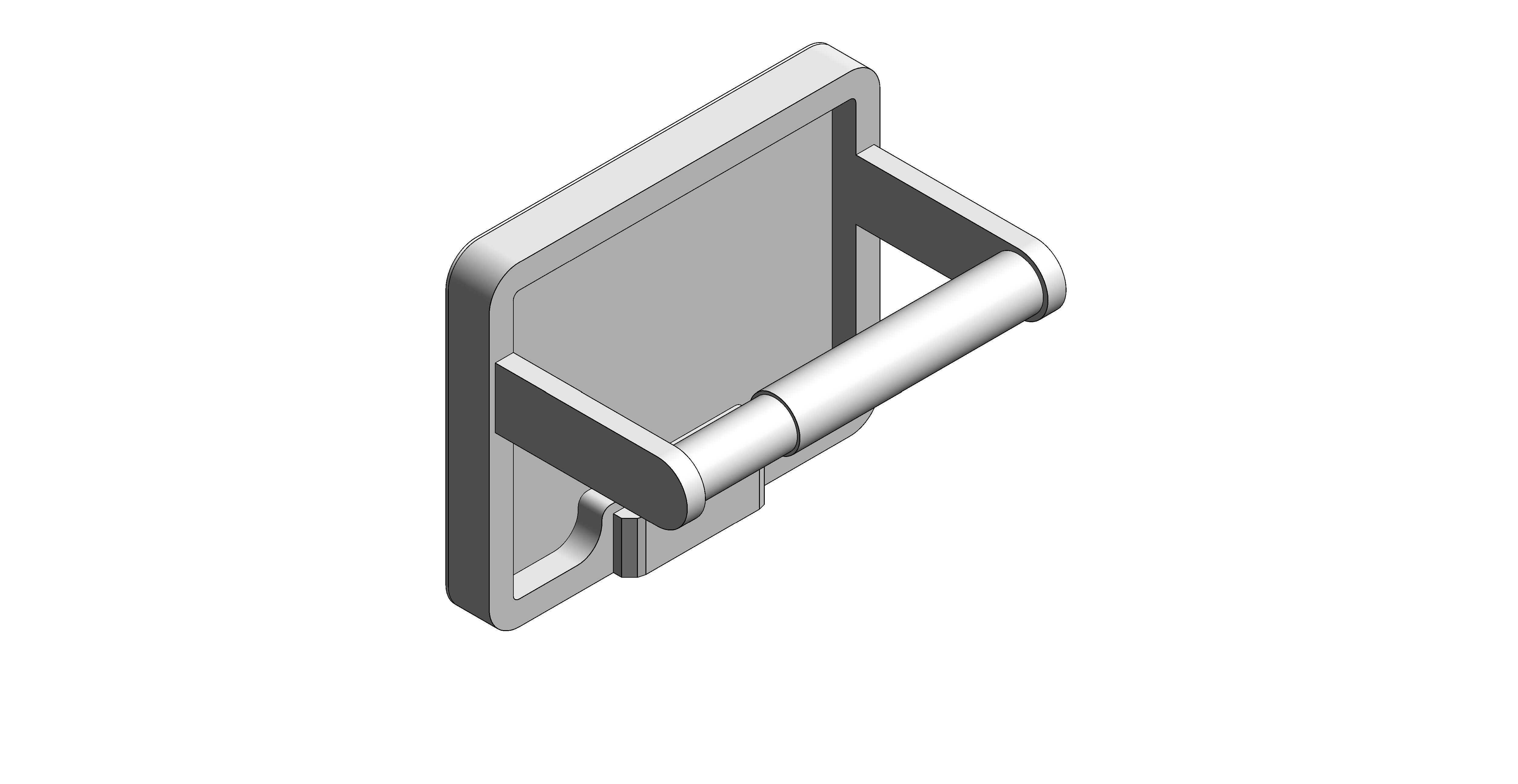 Product: MUSE Toilet Roll Holder in Chrome with White Glass Insert (MUS-180-WHT-CP)