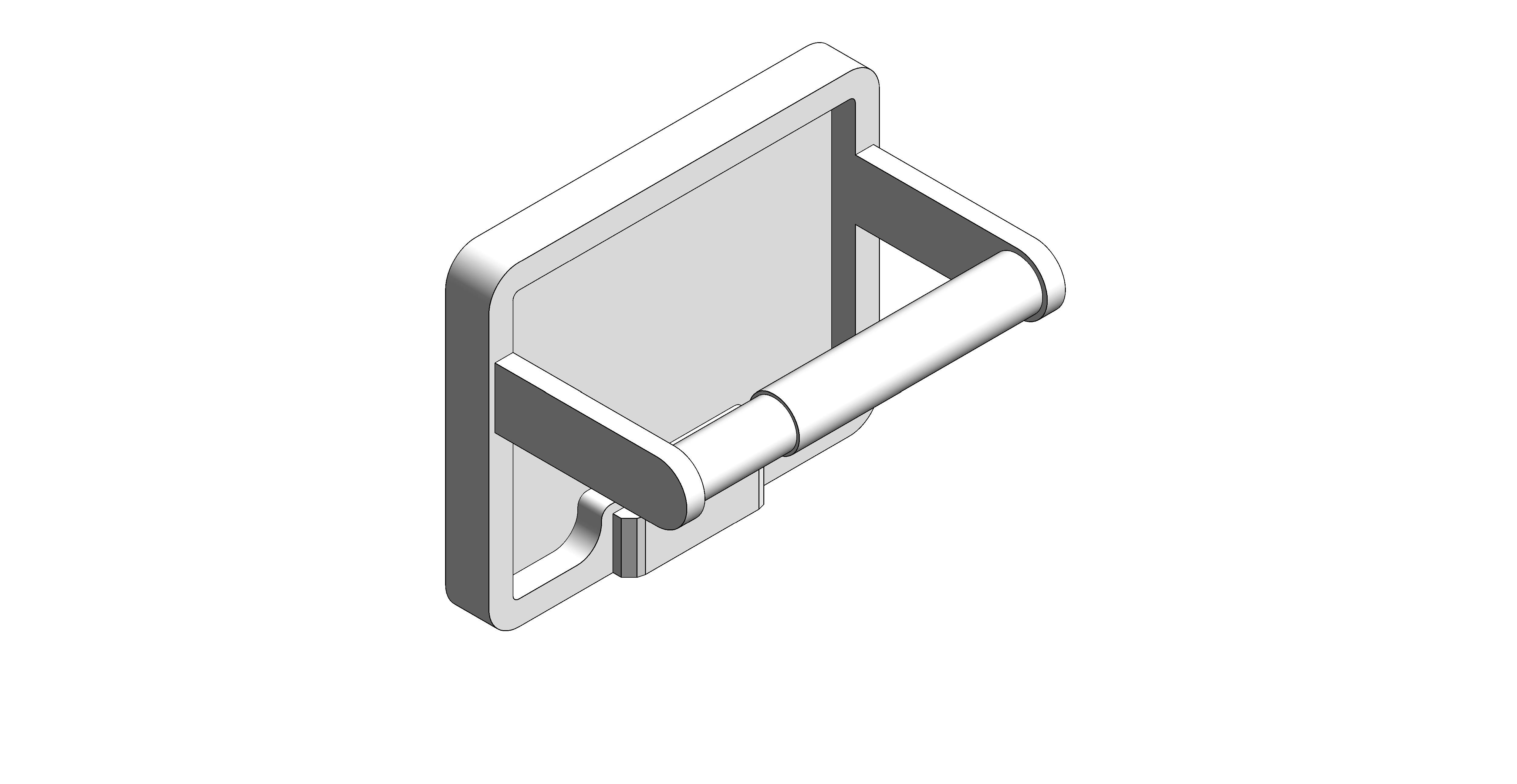 Product: MUSE Toilet Roll Holder in Matt White with White Glass Insert (MUS-180-WHT-MW)