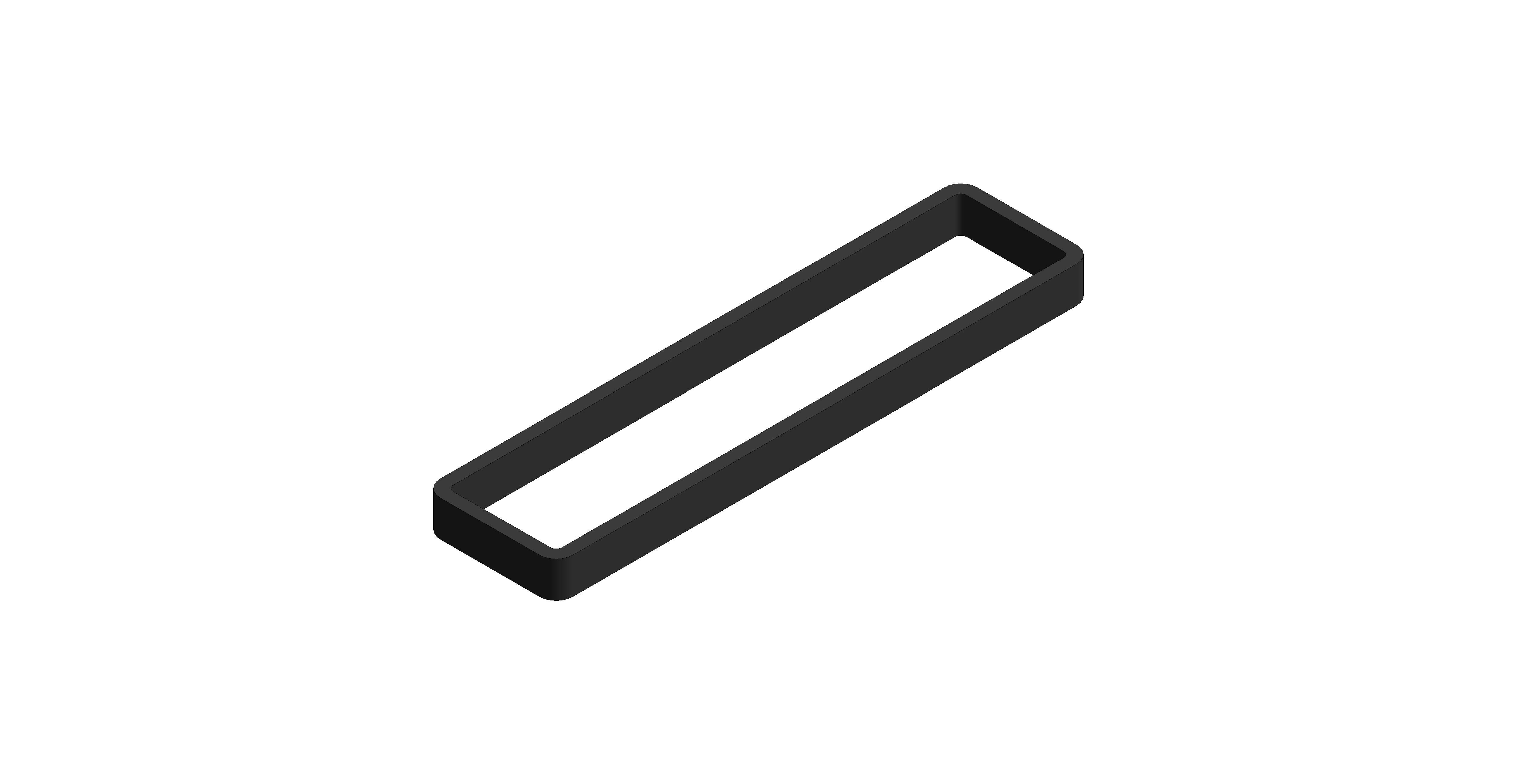 Product: MUSE 450mm Towel Bar or Shelf Frame in Matt Black (MUS-184-45-MB)