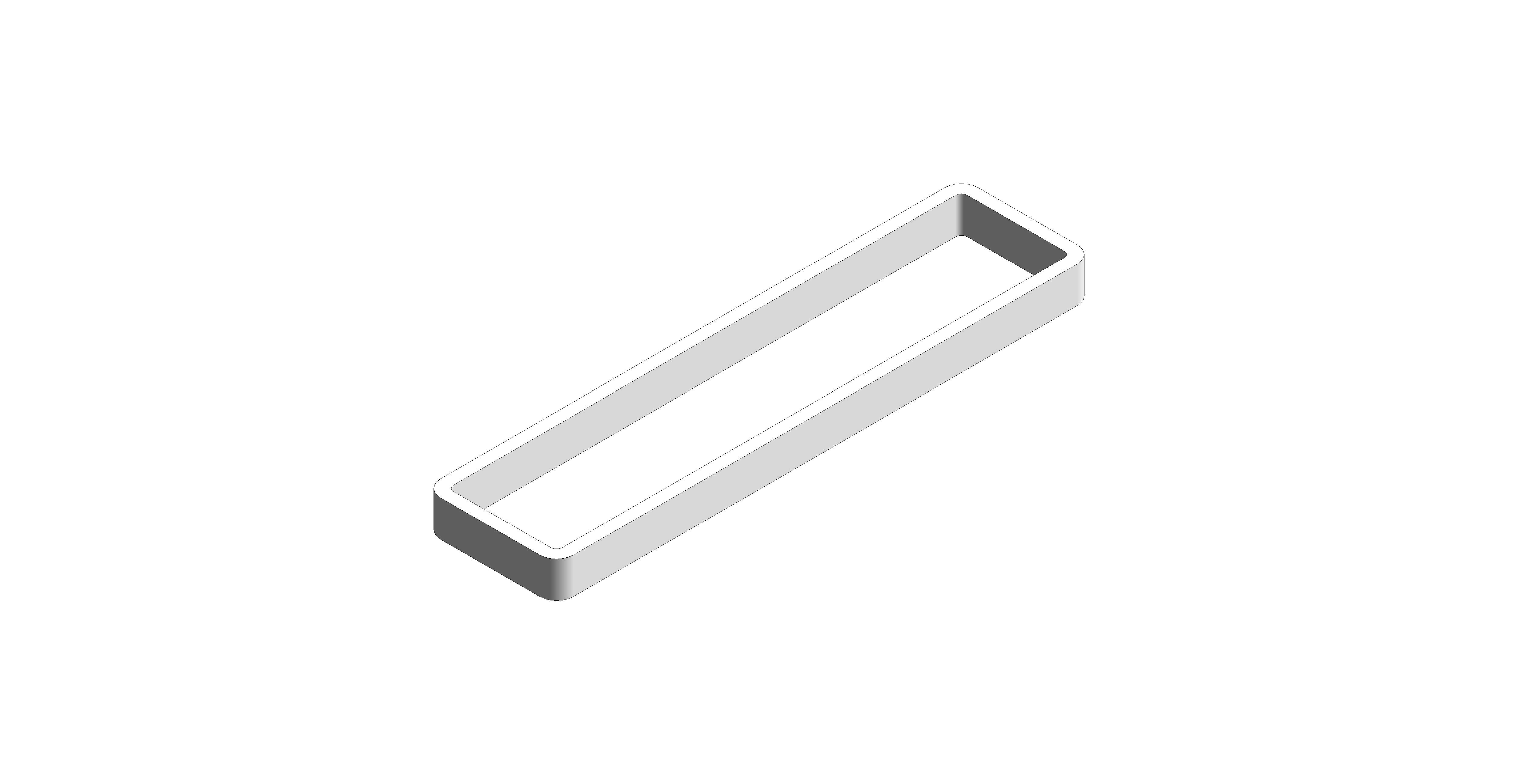 Product: MUSE 450mm Towel Bar or Shelf Frame in Matt White (MUS-184-45-MW)