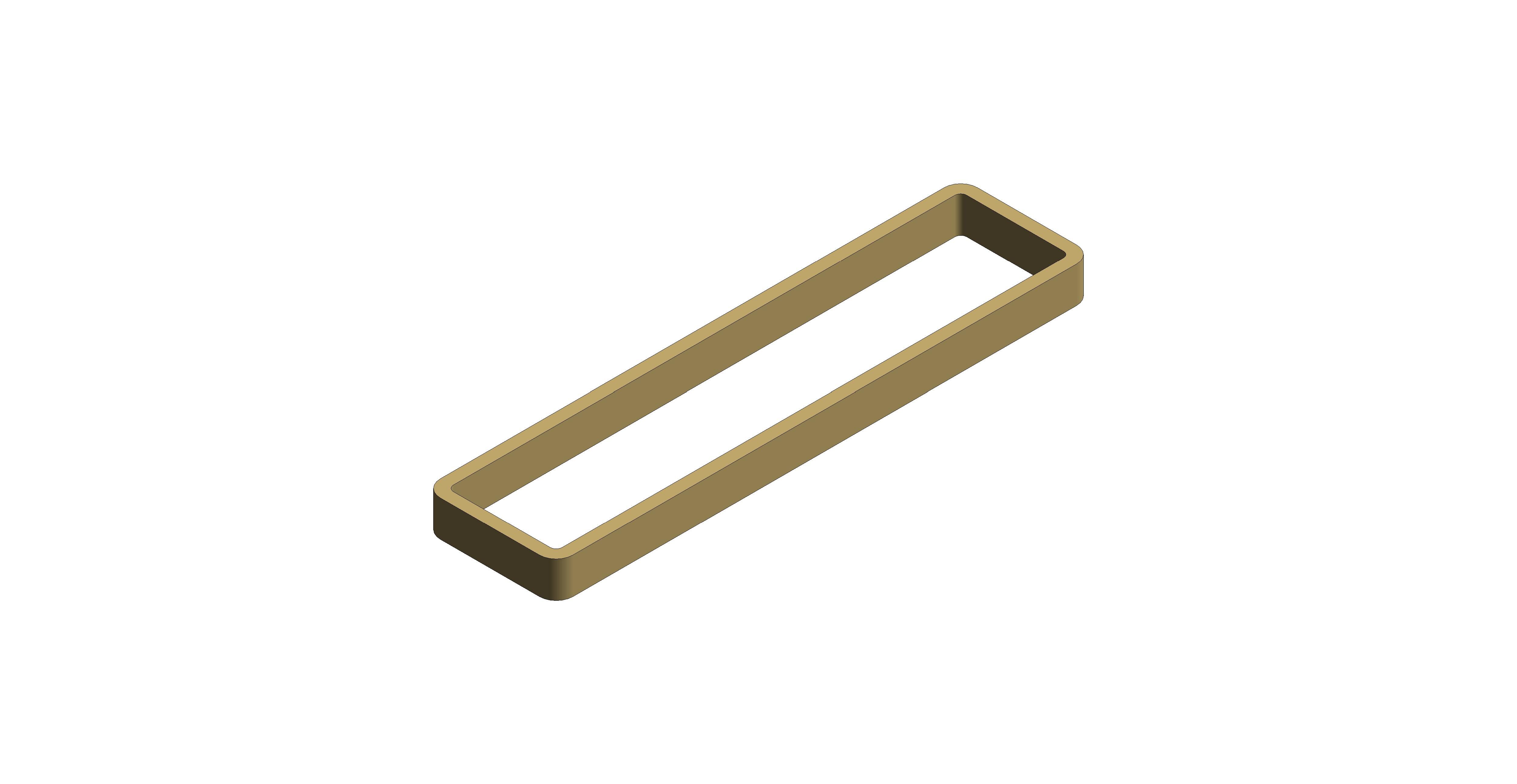Product: MUSE 450mm Towel Bar or Shelf Frame in Satin Brass (MUS-184-45-SBR)