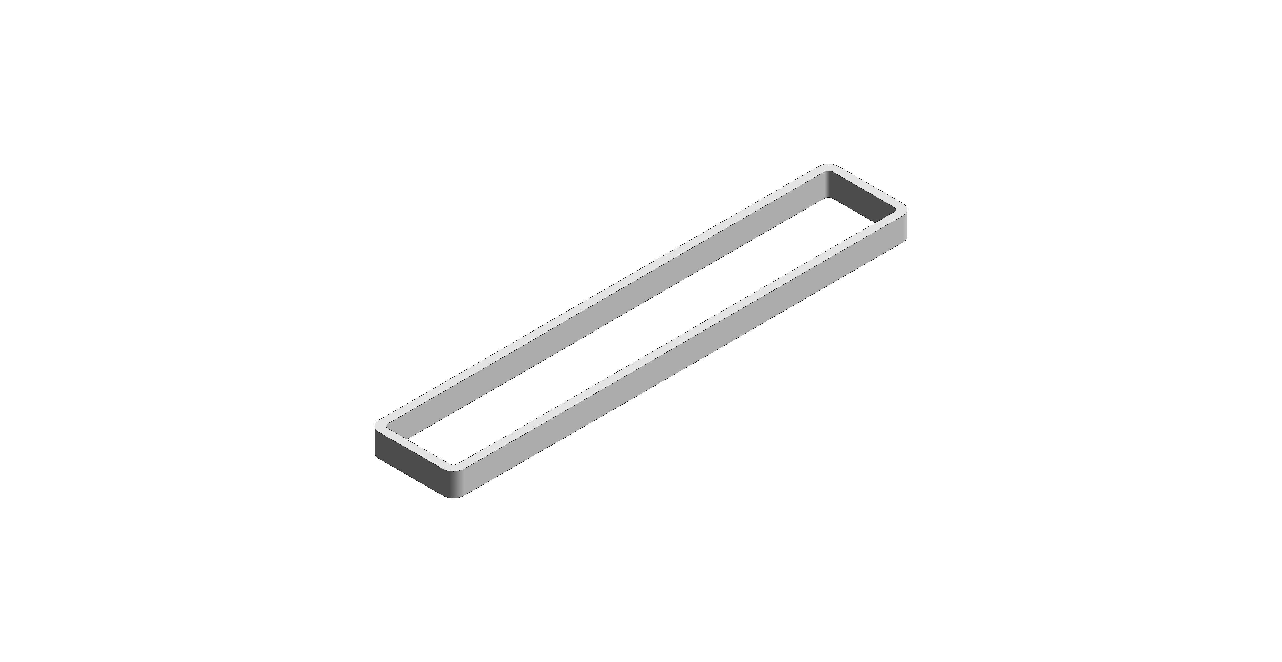 Product: MUSE 600mm Towel Bar or Shelf Frame in Chrome (MUS-184-60-CP)