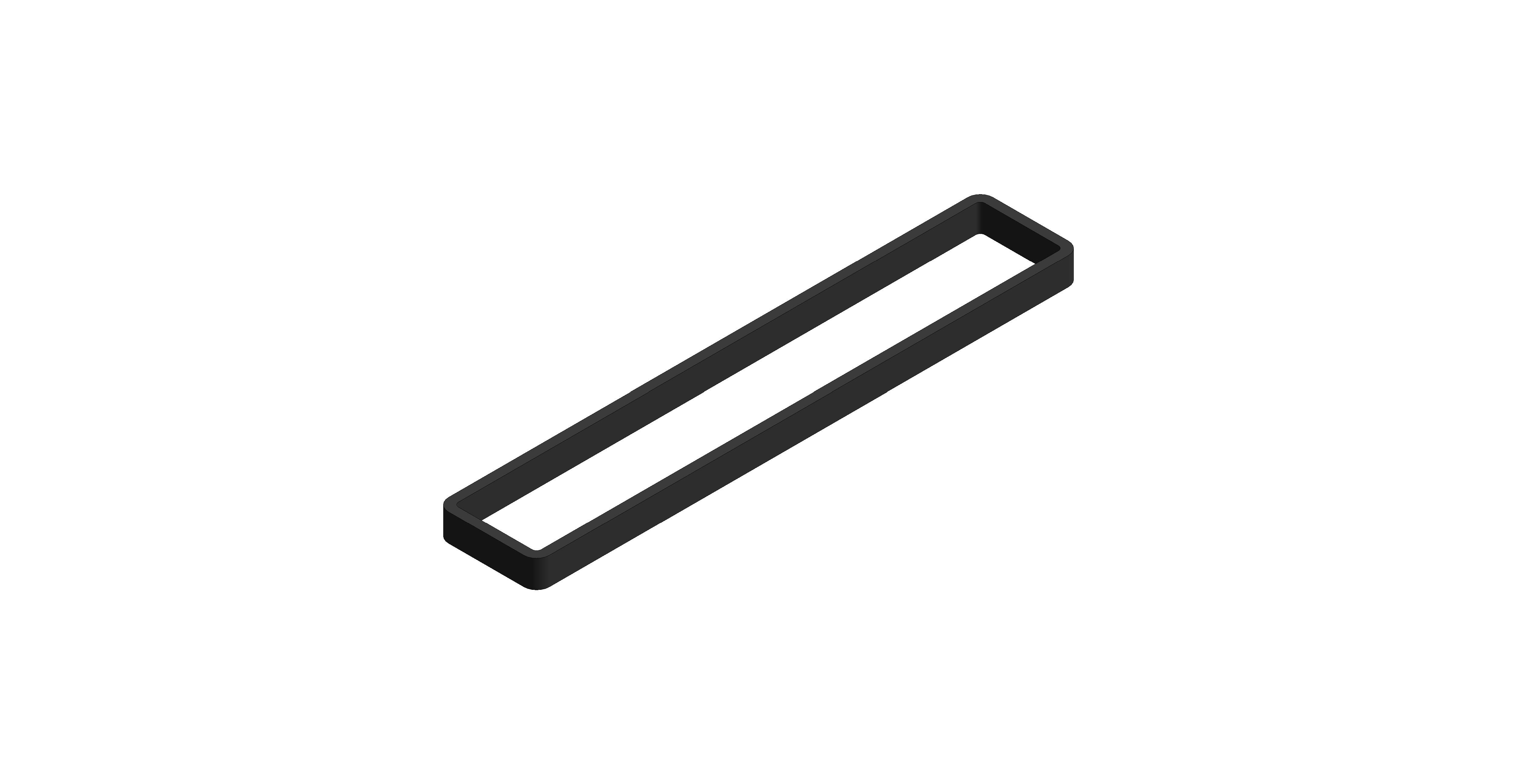 Product: MUSE 600mm Towel Bar or Shelf Frame in Matt Black (MUS-184-60-MB)