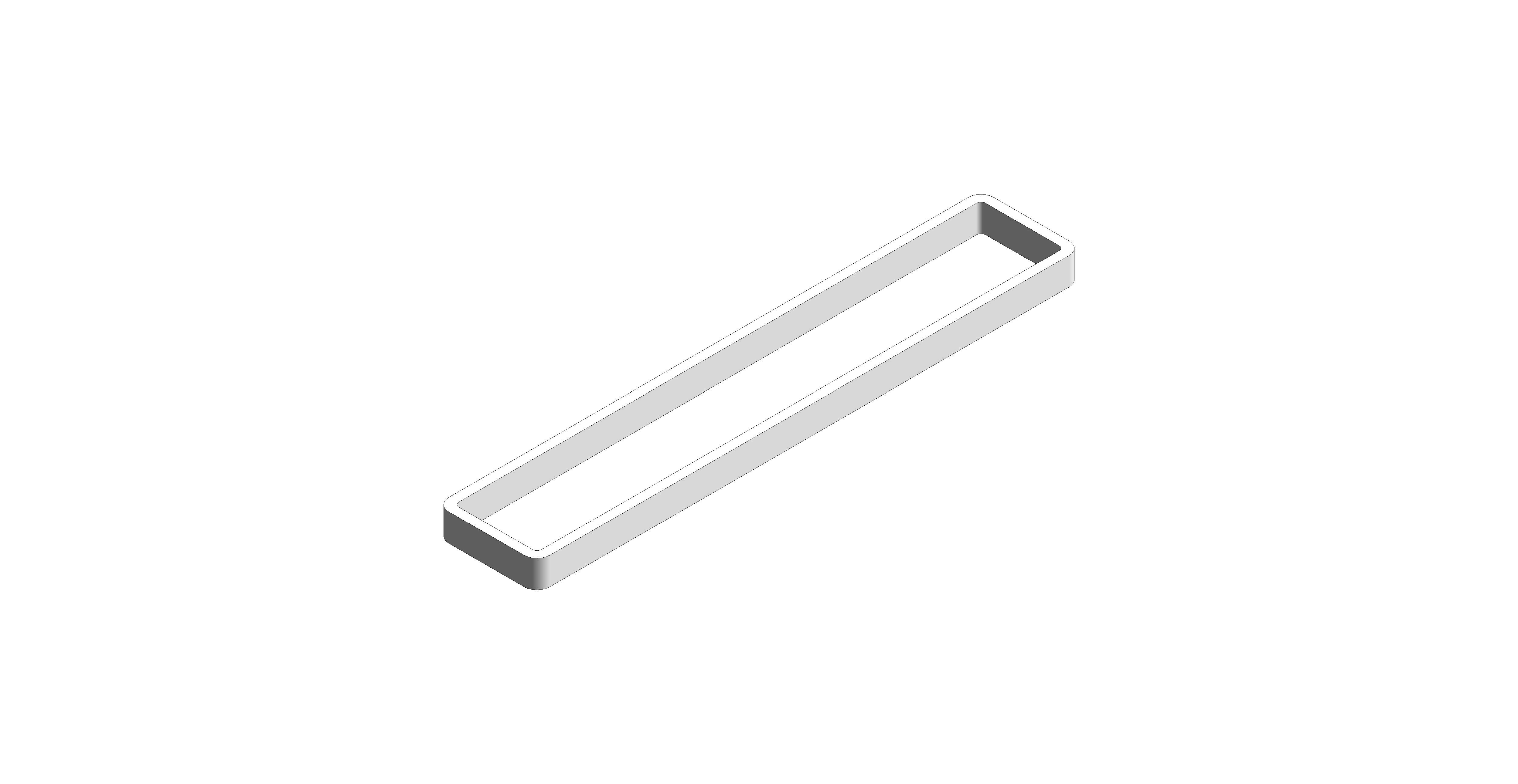 Product: MUSE 600mm Towel Bar or Shelf Frame in Matt White (MUS-184-60-MW)
