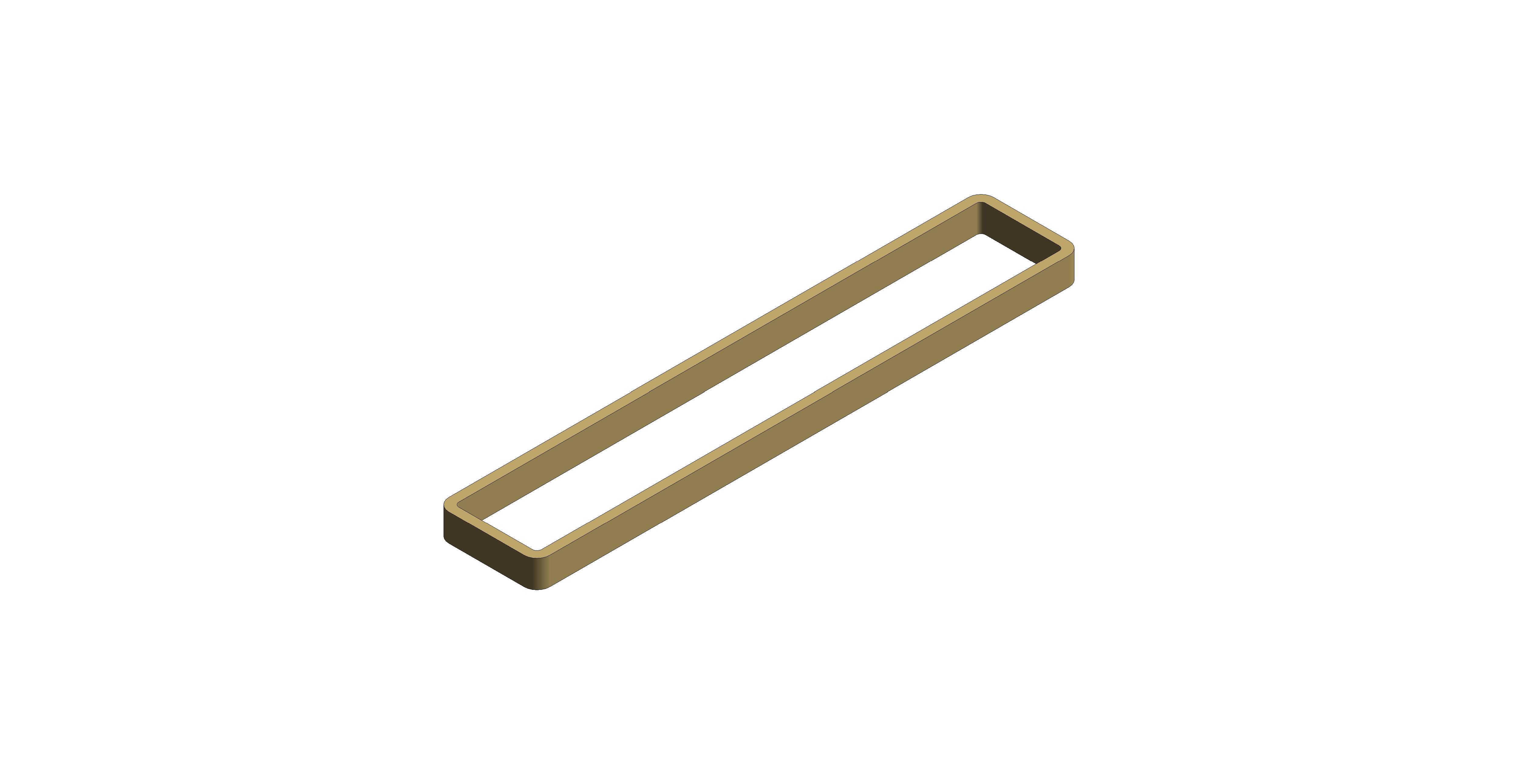 Product: MUSE 600mm Towel Bar or Shelf Frame in Satin Brass (MUS-184-60-SBR)