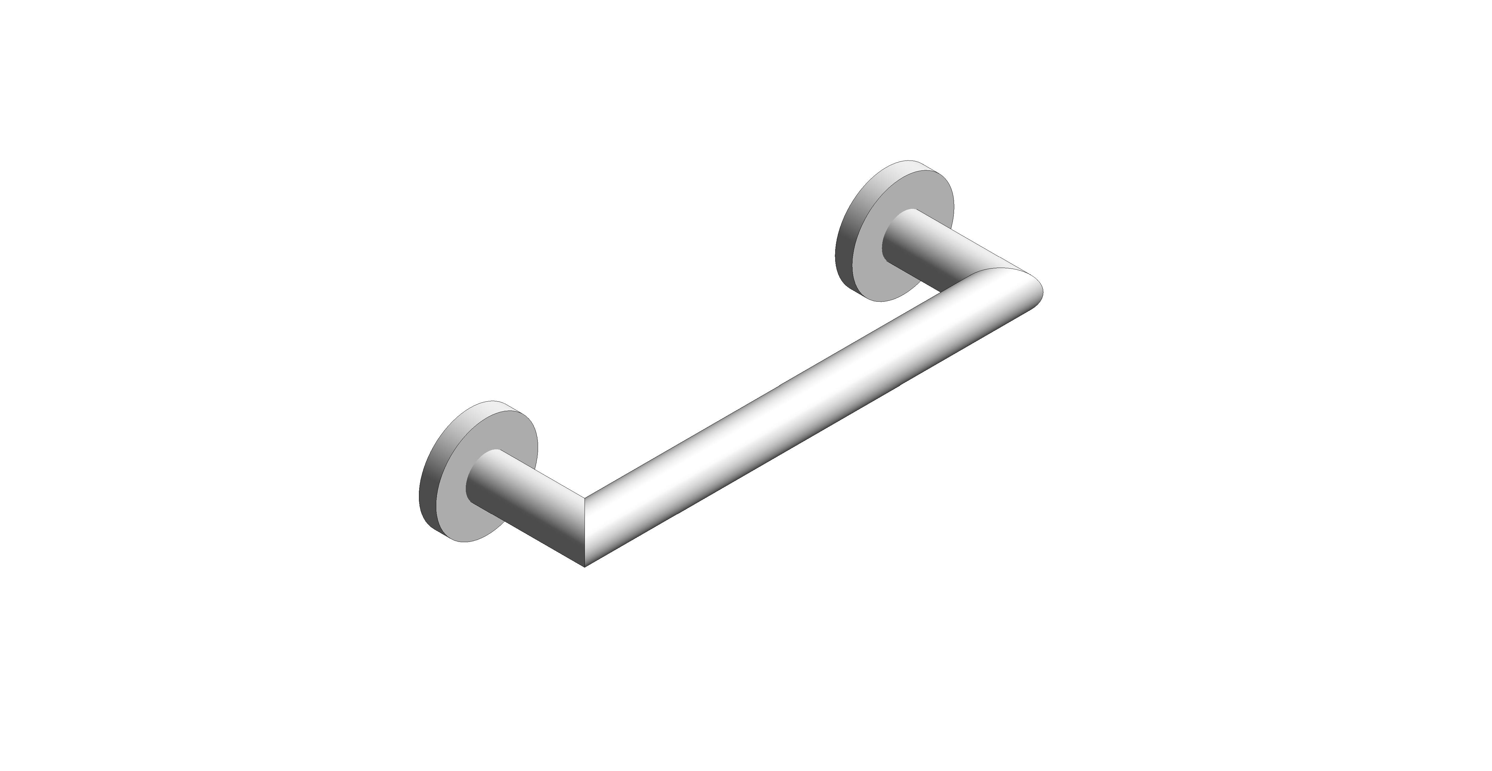 Product: SPA Grab or Towel Rail, finished in a high-shine polished chrome 300mm (12") (SPA-1801-30-C/P)