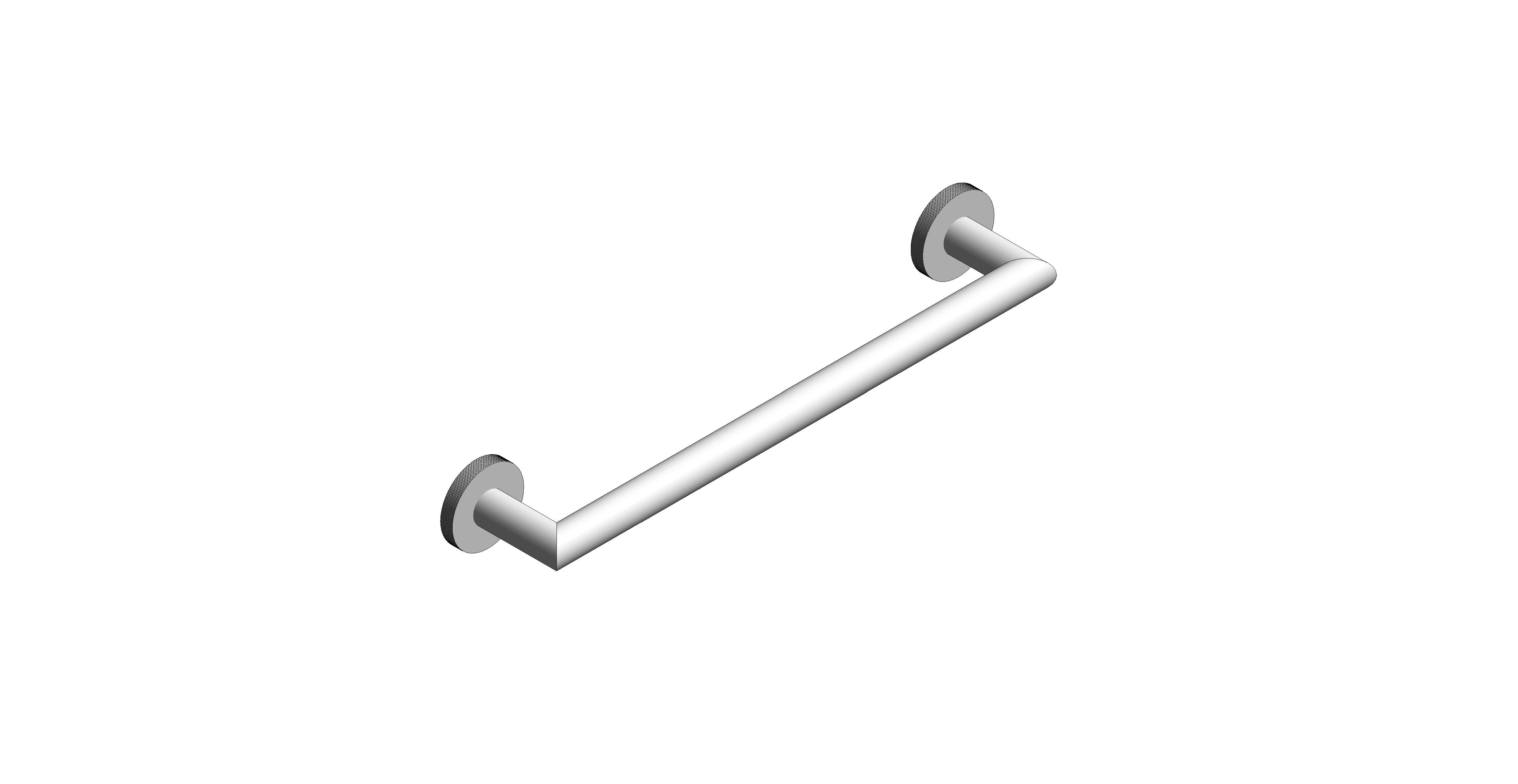Product: SPA Towel Rail, finished in a high-shine polished chrome with knurled accents 450mm (18") (SPA-184-45-CPK)