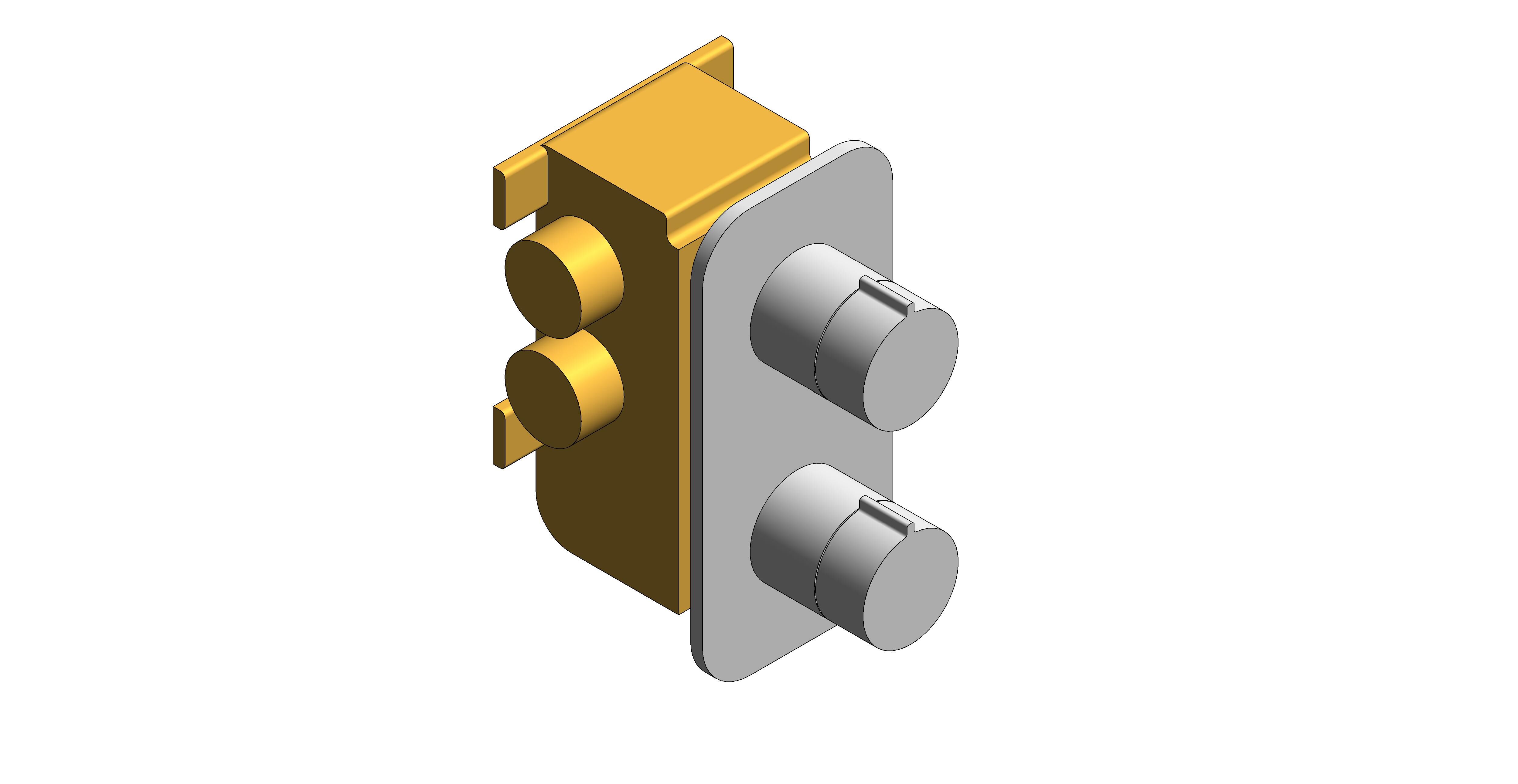 Product: TABLET ALTITUDE 2 Outlet Thermostatic Shower Valve with All-Flow function, finished in a high-shine polished chrome (TAB-148/2-ALT-C/P)