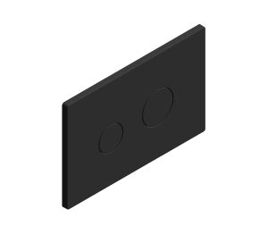Product: CAMEO Round button flush plate in matt black (WG-195-RO-MB)