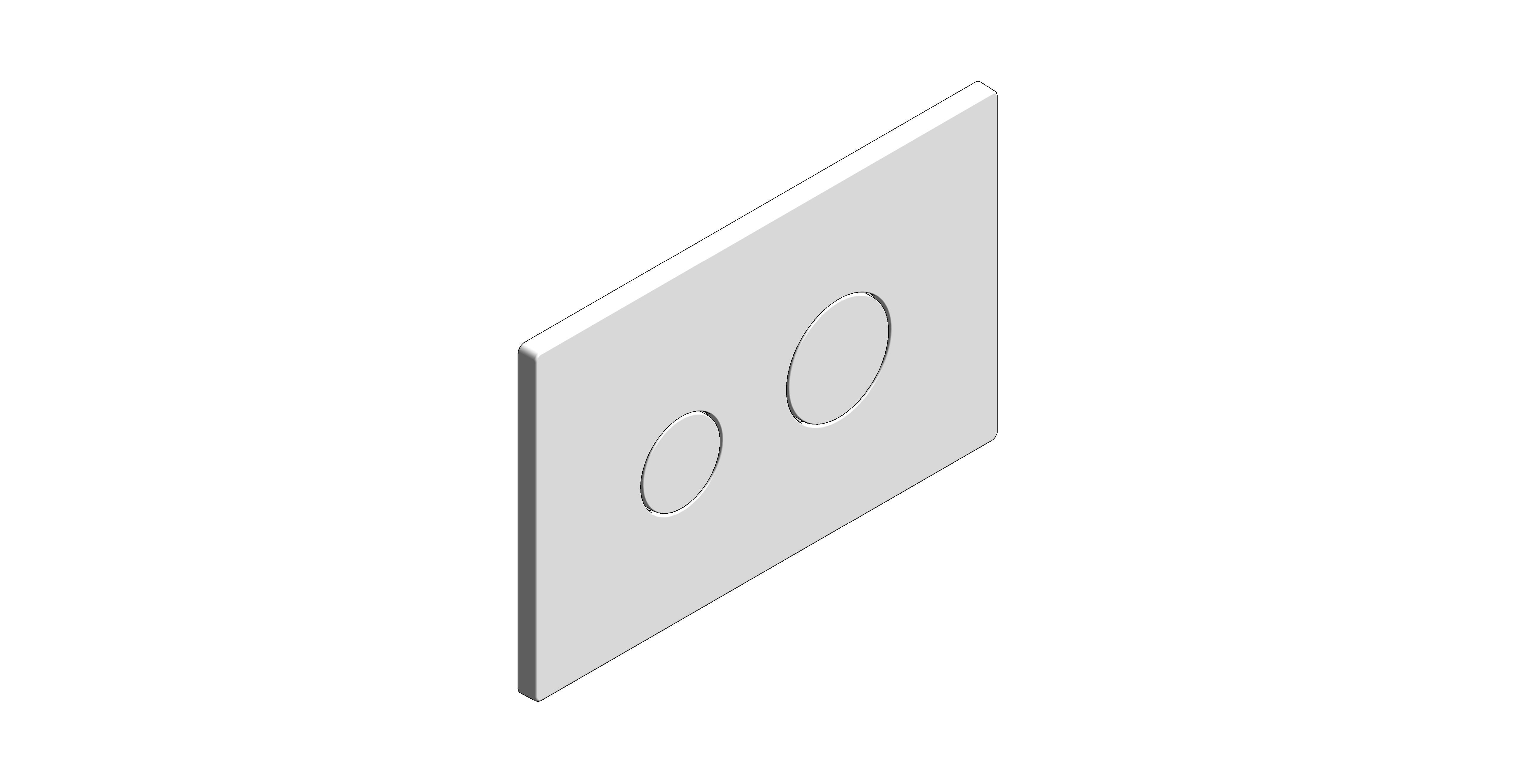 Product: CAMEO Round button flush plate in matt white (WG-195-RO-MW)
