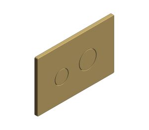 Product: CAMEO Round button flush plate in satin brass (WG-195-RO-SBR)