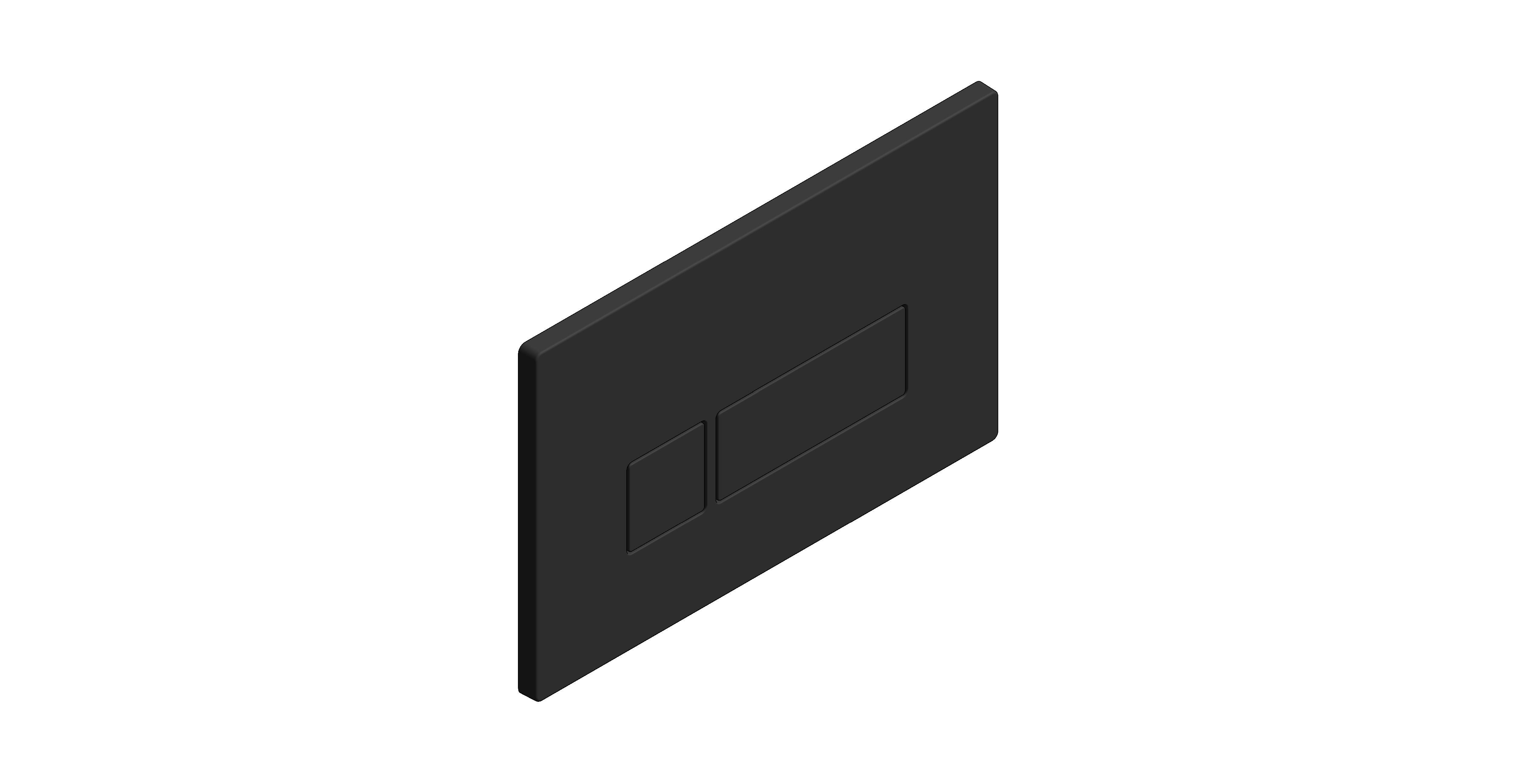 Product: CAMEO Square Button Flush Plate in Matt Black (WG-195-SQ-MB)
