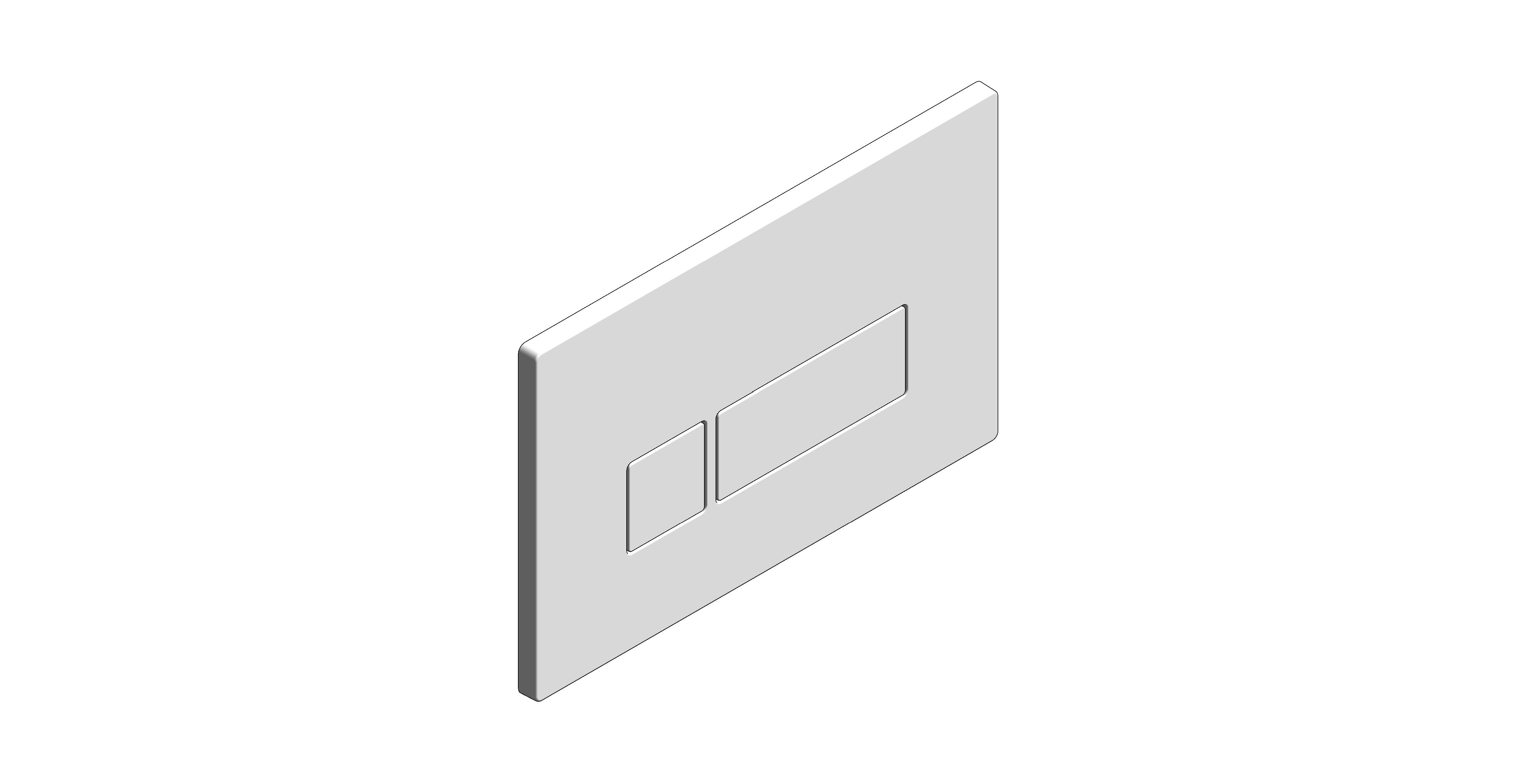 Product: CAMEO Square Button Flush Plate in Matt White (WG-195-SQ-MW)