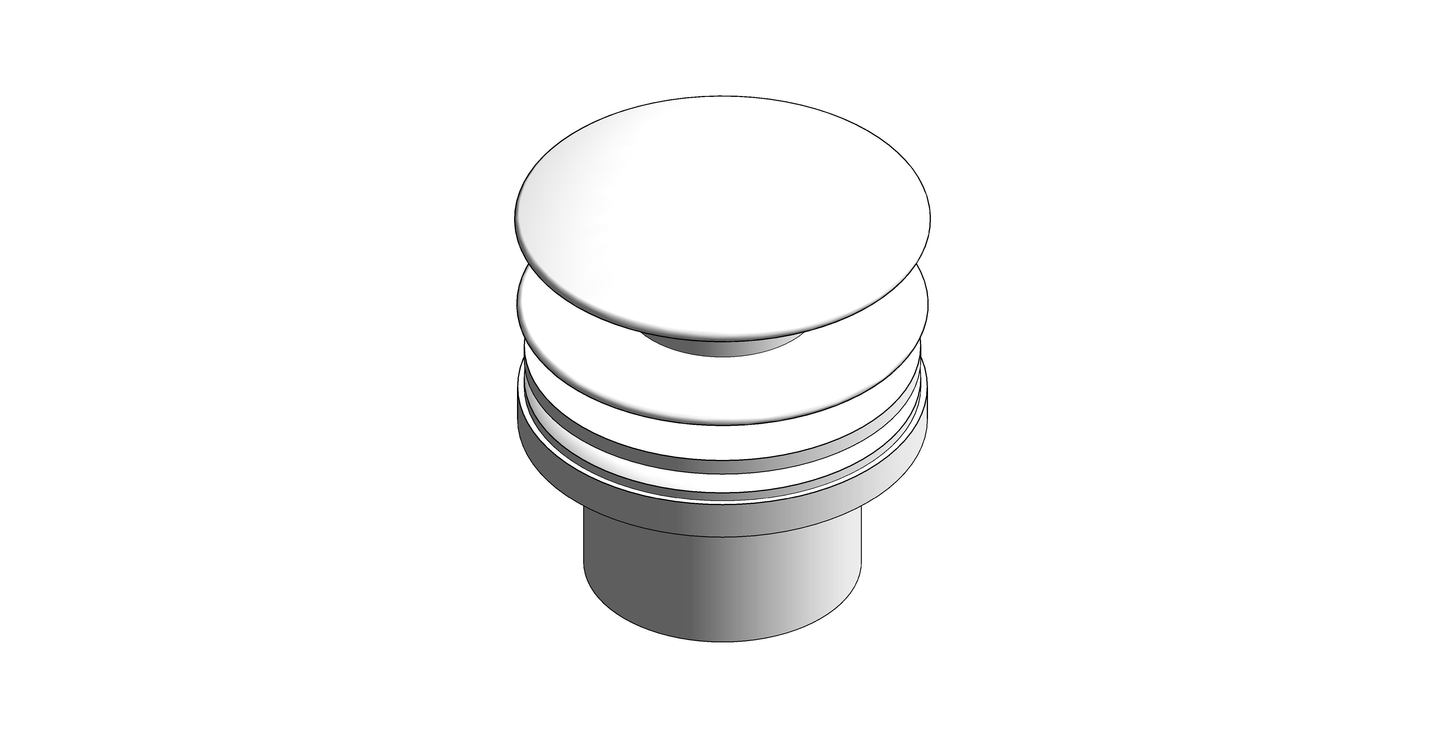 Product: CAMEO Universal basin waste finished in matt white (WG-395-MW)