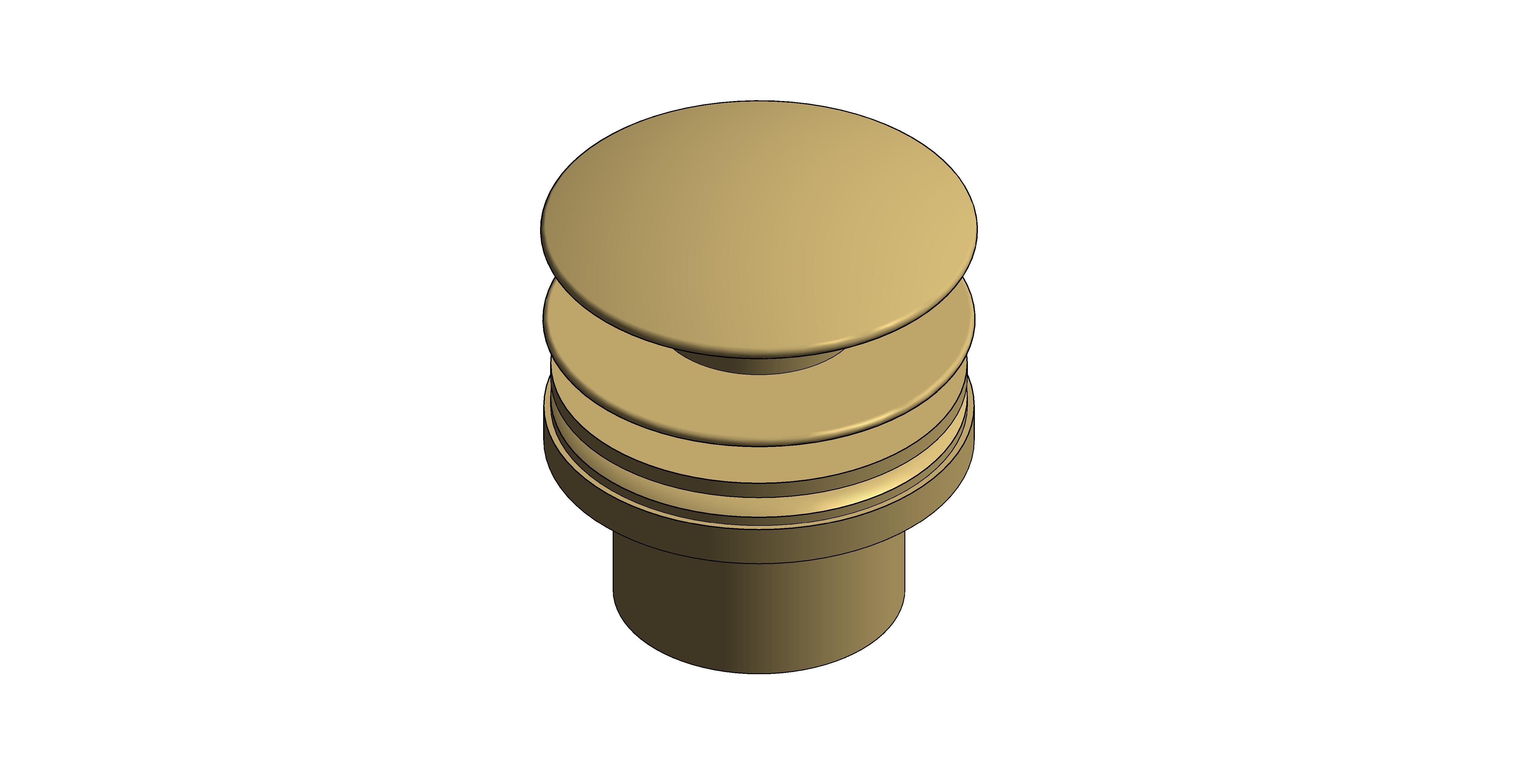 Product: CAMEO Universal basin waste finished in satin brass (WG-395-SBR)