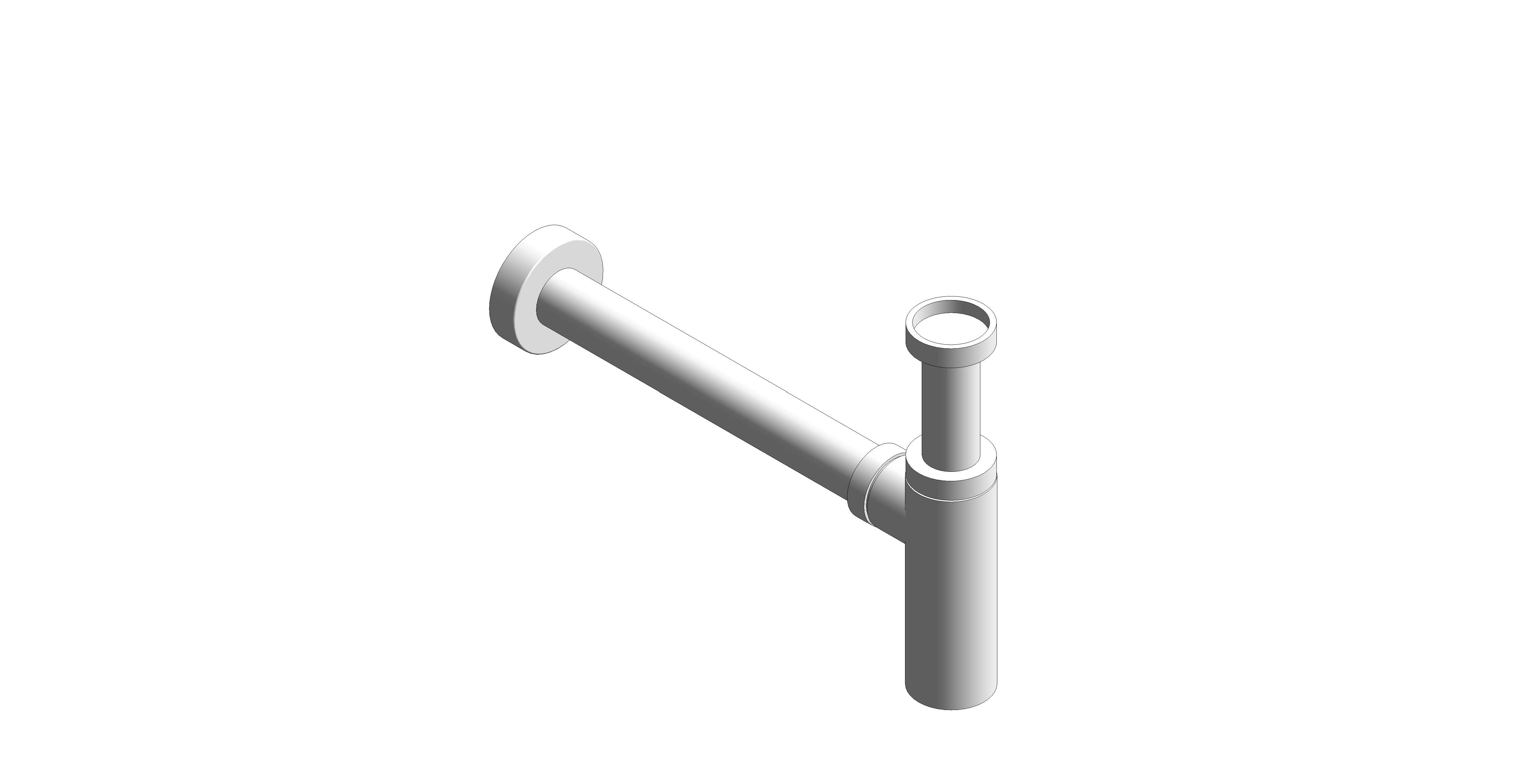 Product: CAMEO Round bottle basin waste trap in matt white (WG-461/RO-MW)