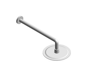 Product: AQUABLADE Round Slimline Head + Arm 200mm (8”) Diameter (AQB-RO/20/SA-C/P)