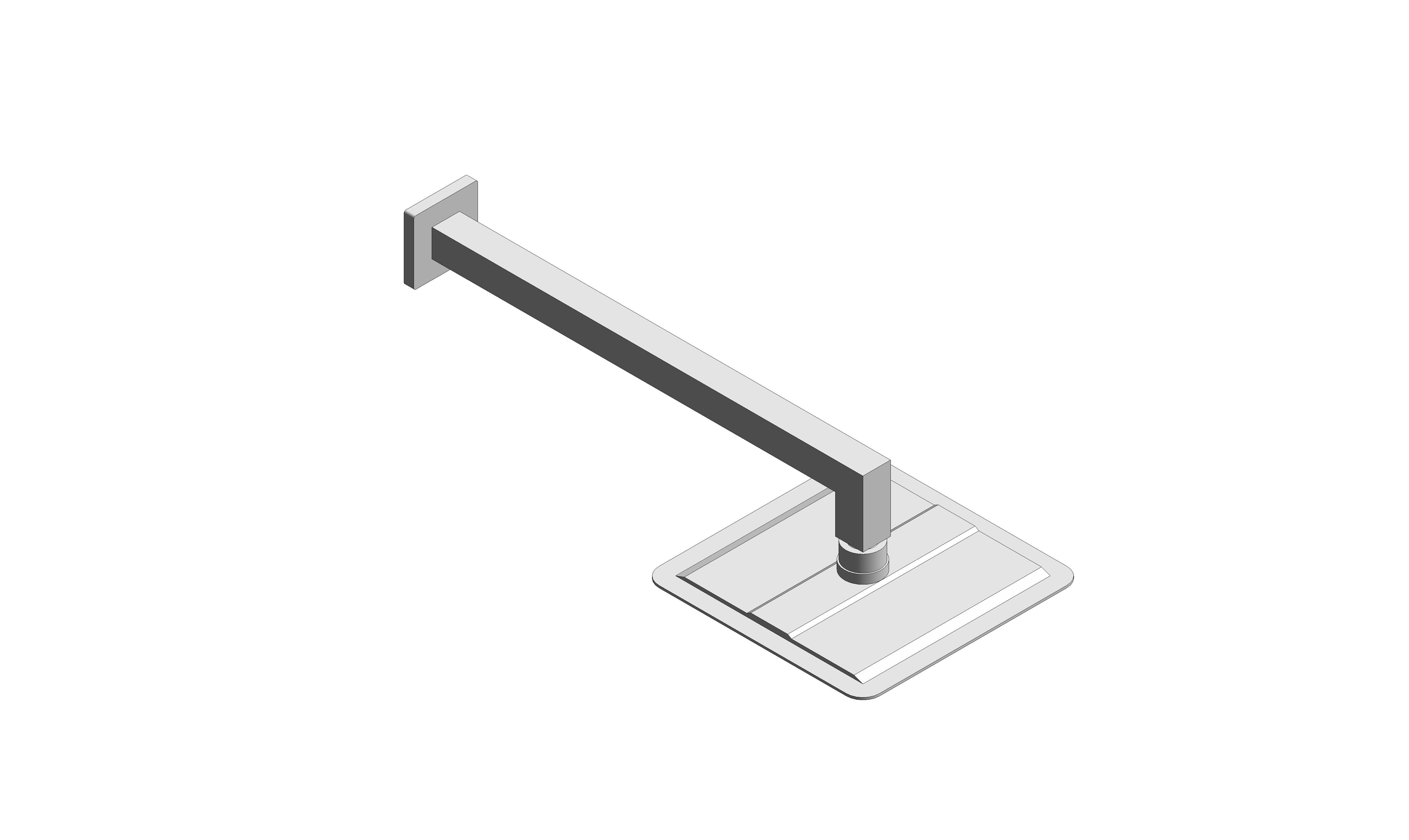 Product: AQUABLADE Square Slimline Head + Arm 200mm (8”) (AQB-SQ/20/SA/A-C/P)