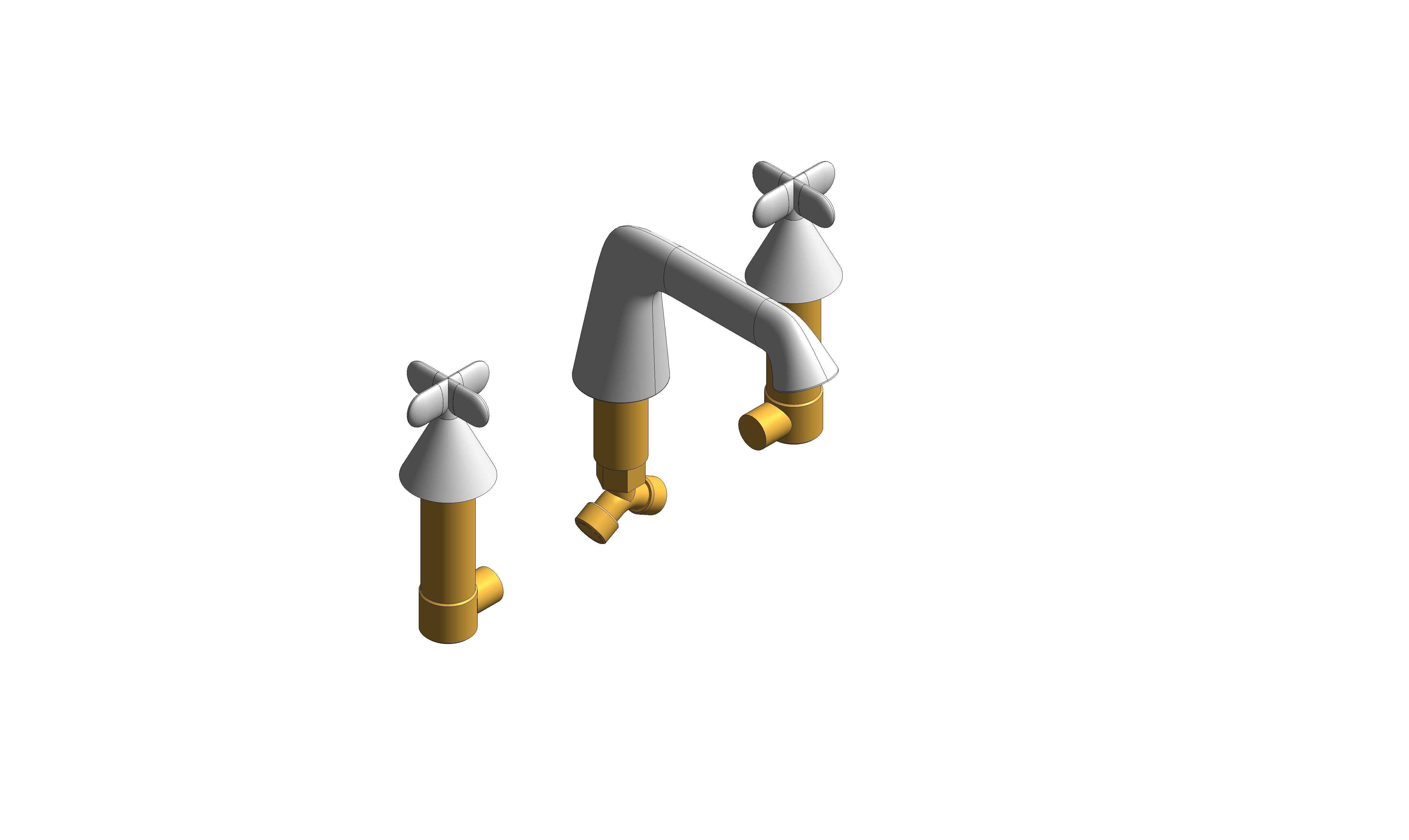 Product: ARRONDI Cross Handle Basin Mixer (ARR-201-CP)