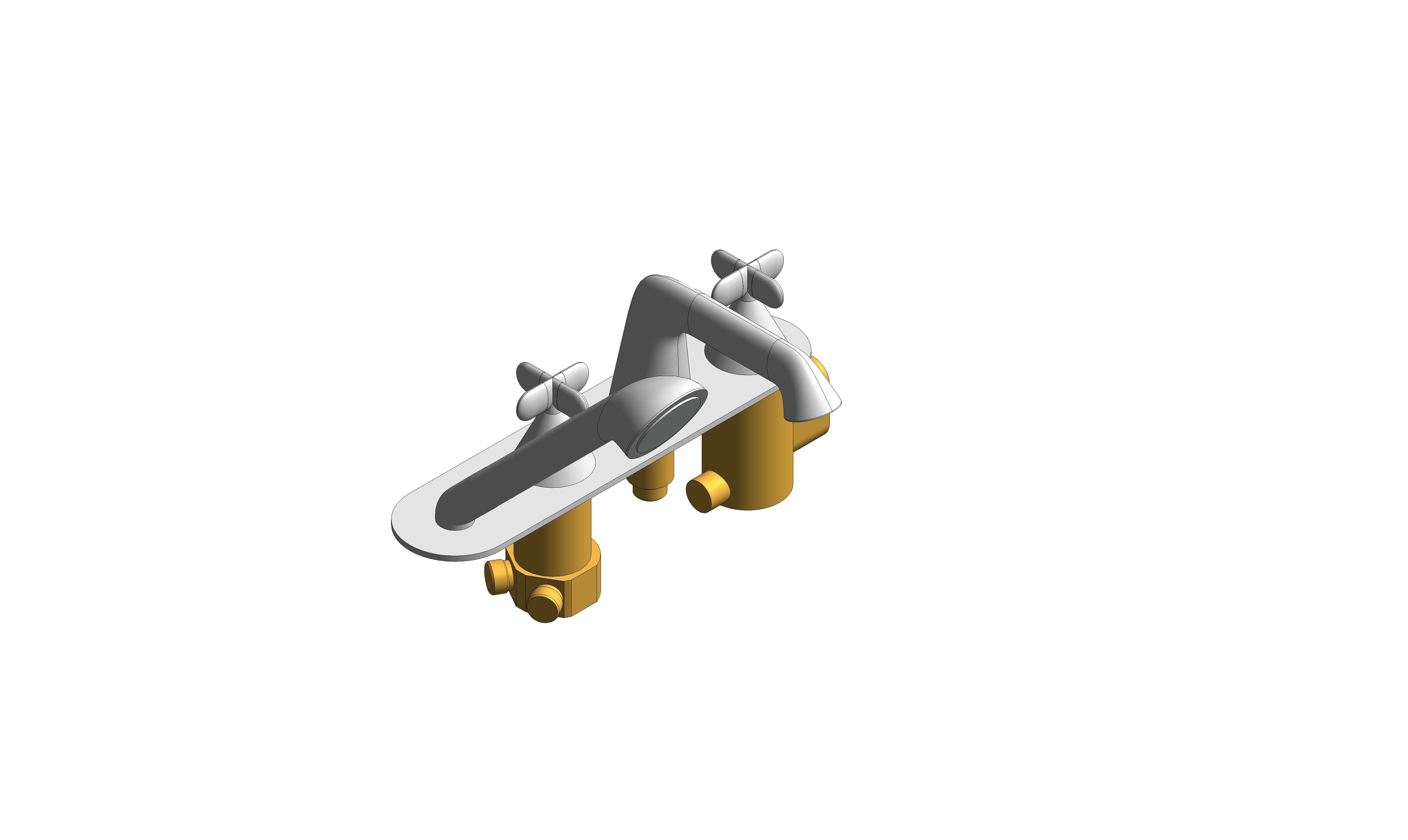 Product: ARRONDI Thermostatic Cross Handle Bath Shower Mixer + Spout (ARR-232T-CP)