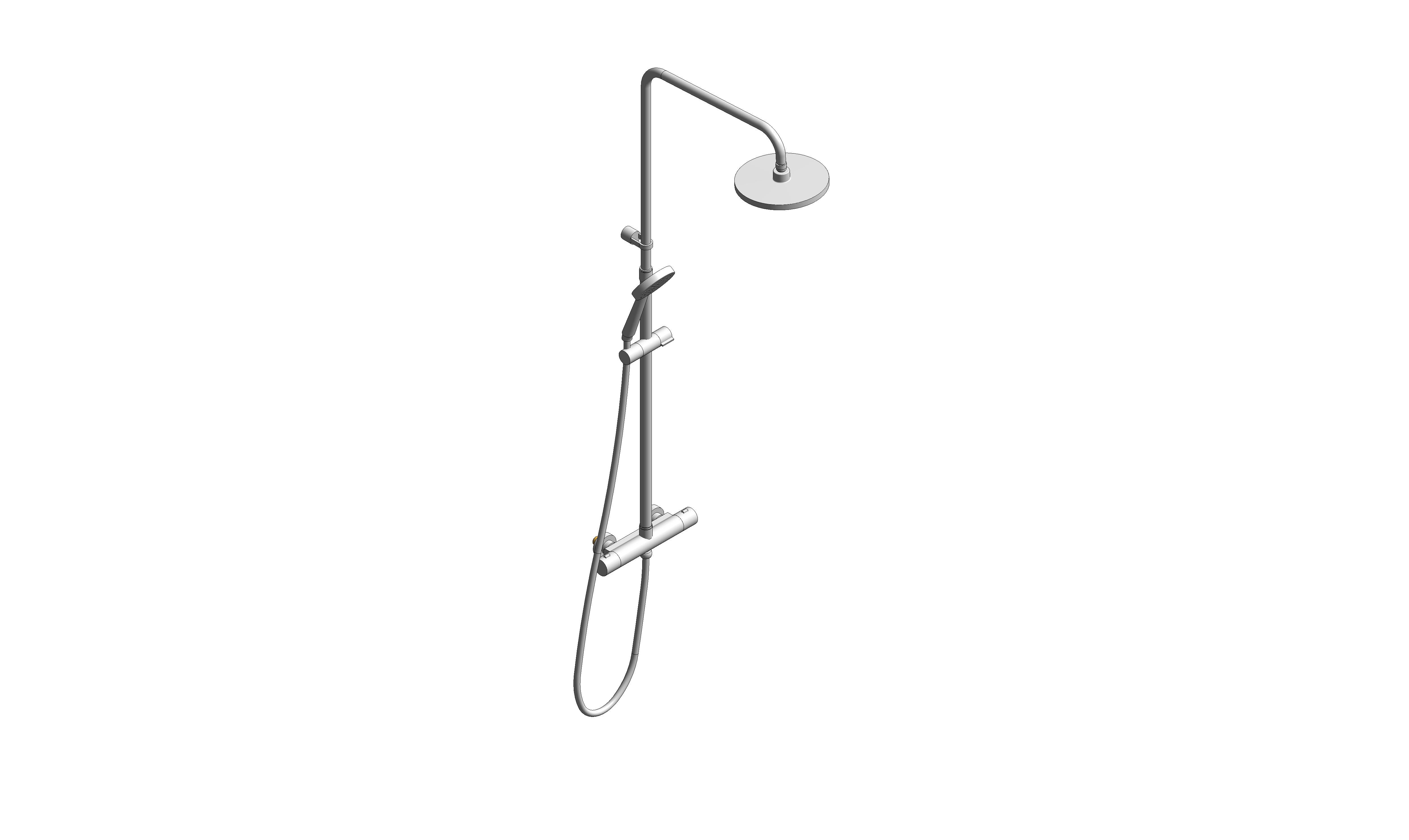 Product: SIRKEL Adjustable Thermostatic Shower Column (AX-SIR-149T-RRK/B-CP)