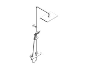 Product: CAMEO Wall Mounted Thermostatic Exposed Shower Column (CAM-149T-RRK-MW)