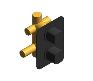 Product: CAMEO 2 Outlet 2 Handle Concealed Thermostatic Valve (CAM-148D/2-MB)