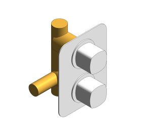 Product: CAMEO 1 Outlet 2 Handle Concealed Thermostatic Valve (CAM-148D-MW)