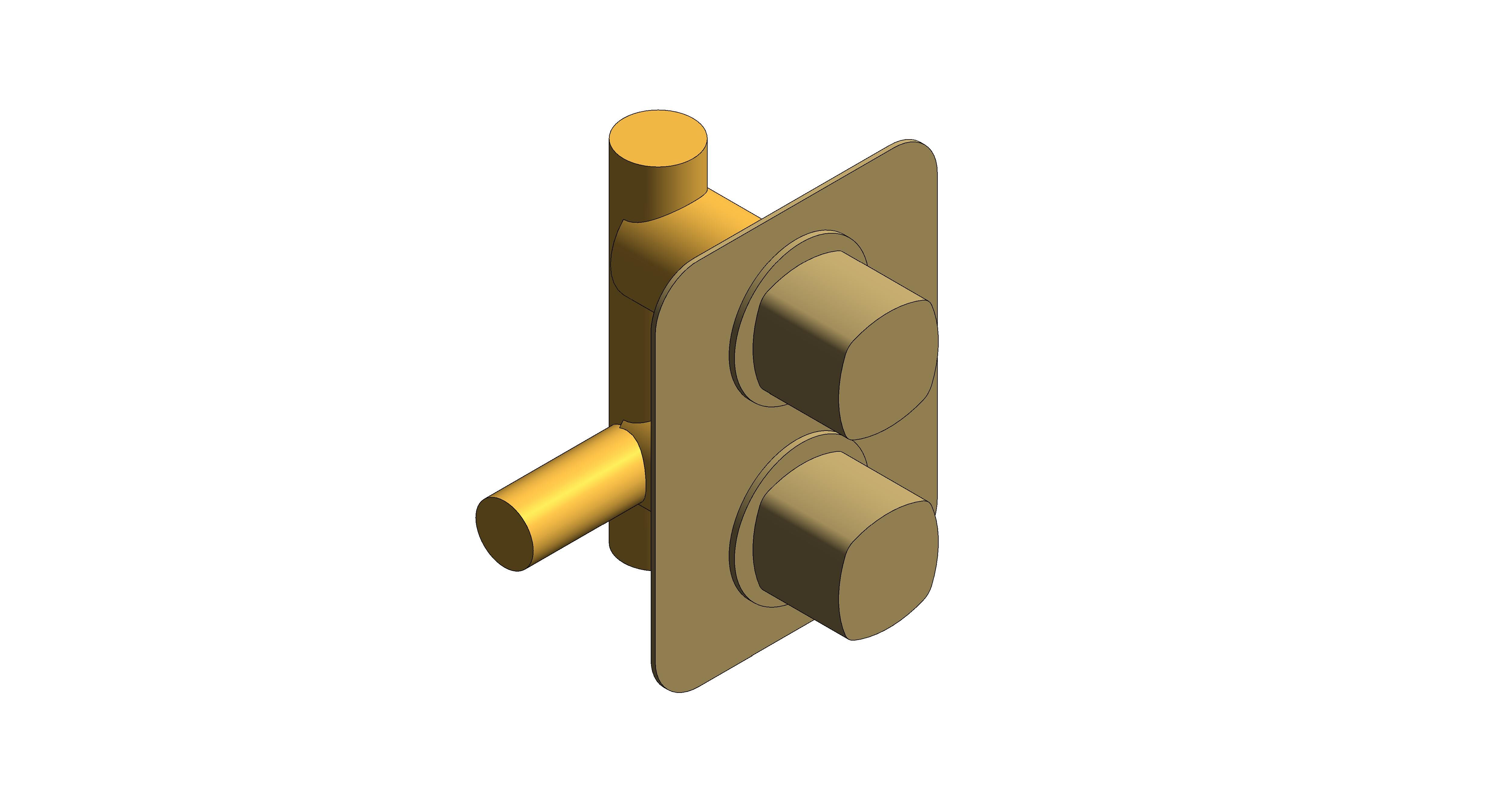 Product: CAMEO 1 Outlet 2 Handle Concealed Thermostatic Valve (CAM-148D-SBR)