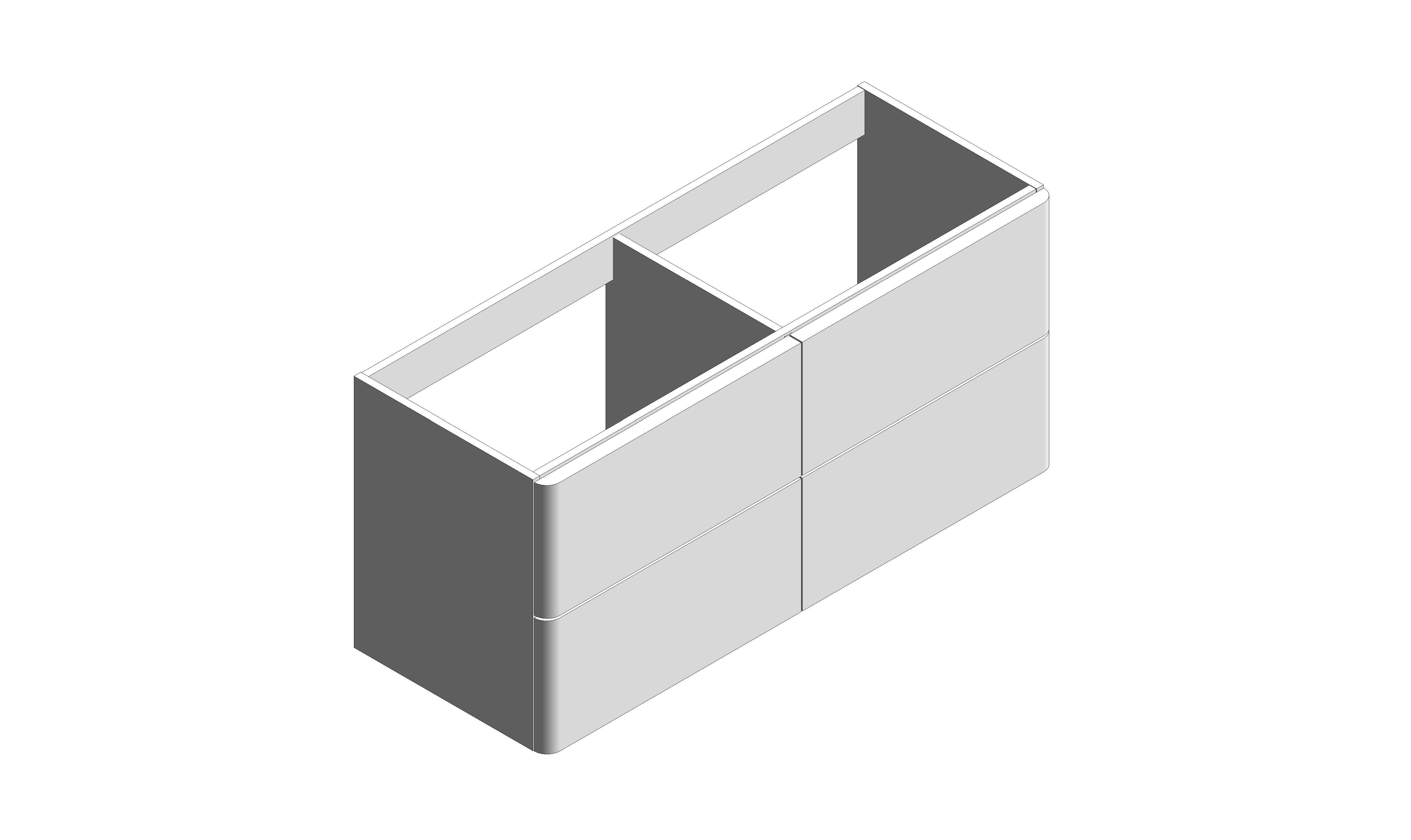 Product: CAMEO 1200mm Bathroom Vanity Unit With 4 Drawers (CAM-F1200-AW)